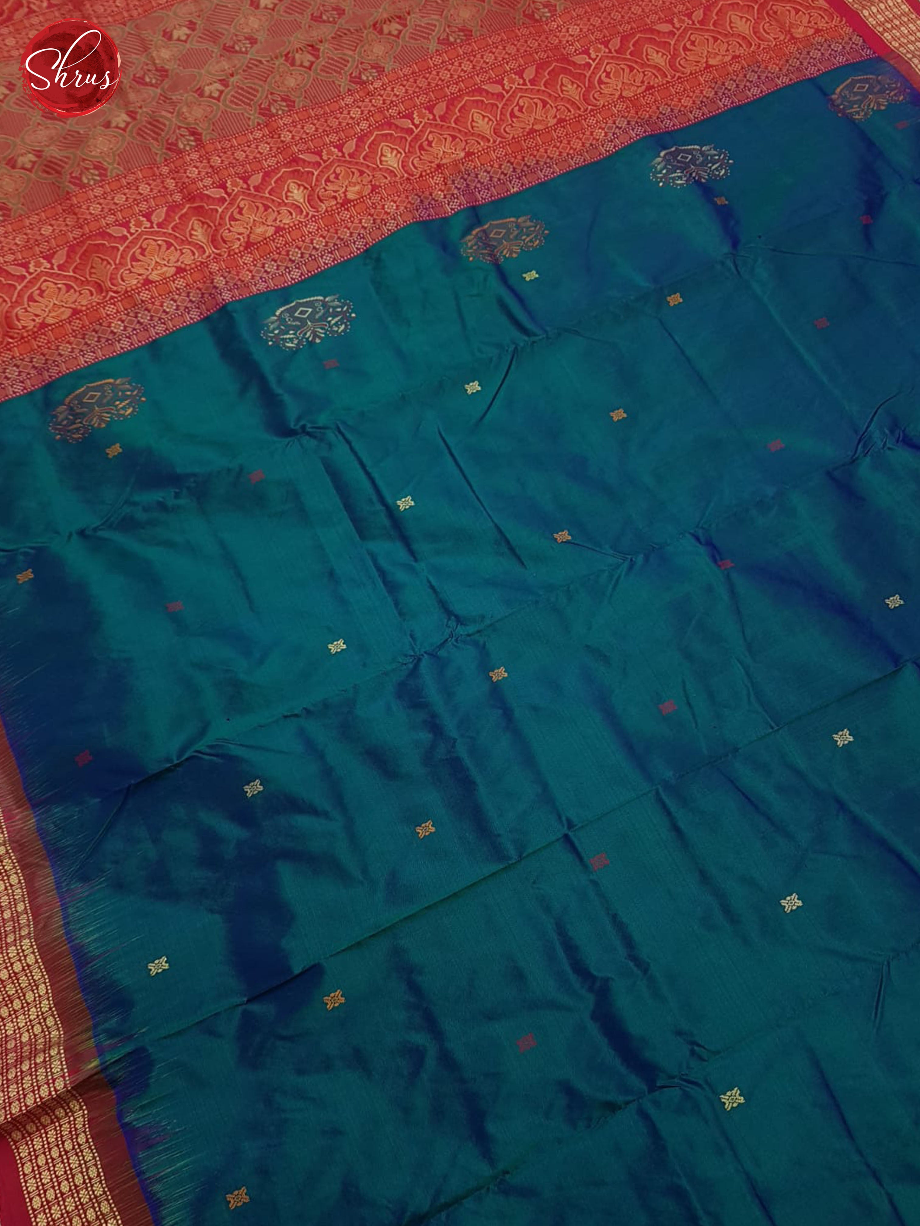 Peacock Blue & Pink - Odisha Sambalpuri silk Saree - Shop on ShrusEternity.com