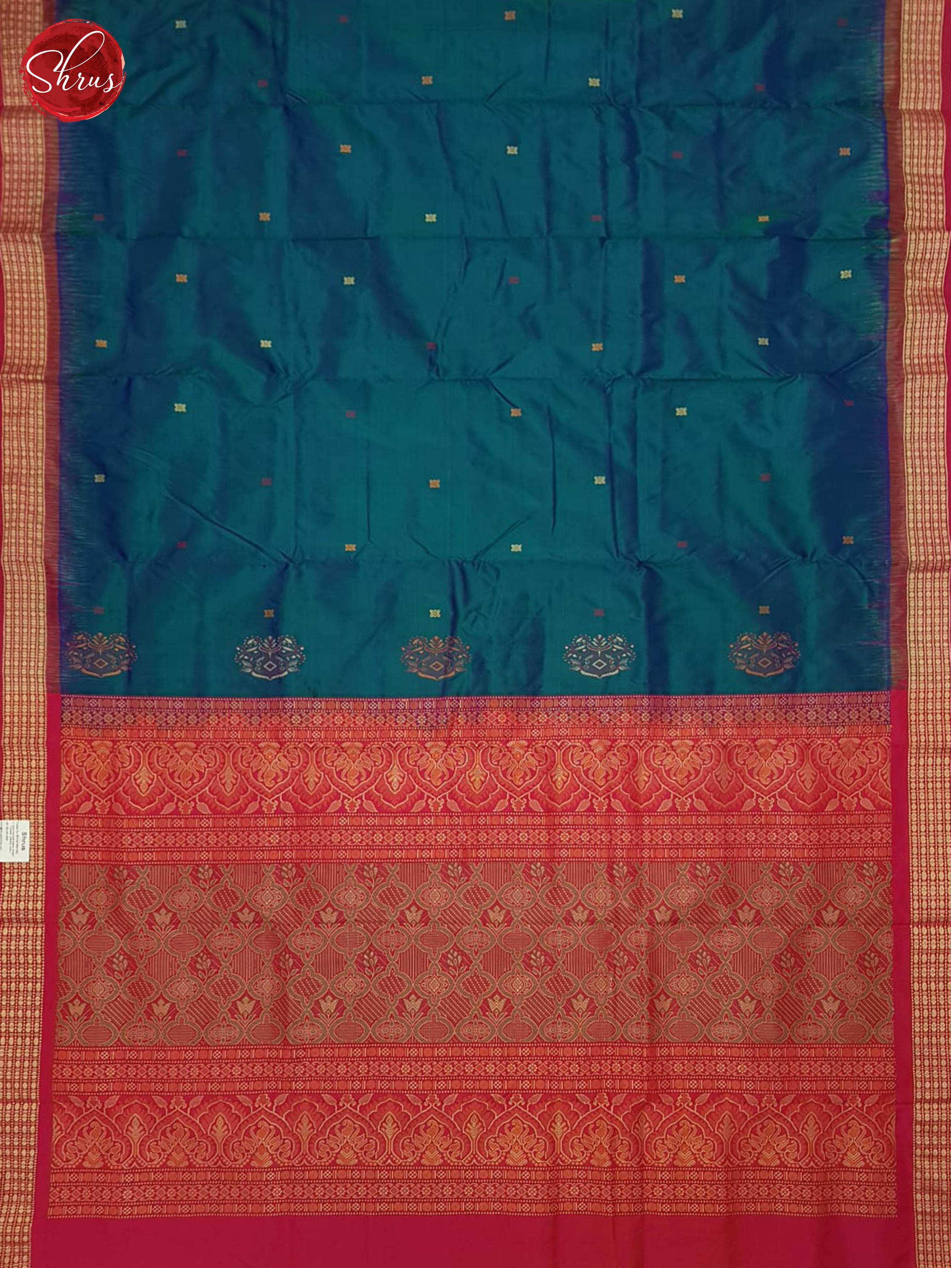 Peacock Blue & Pink - Odisha Sambalpuri silk Saree - Shop on ShrusEternity.com