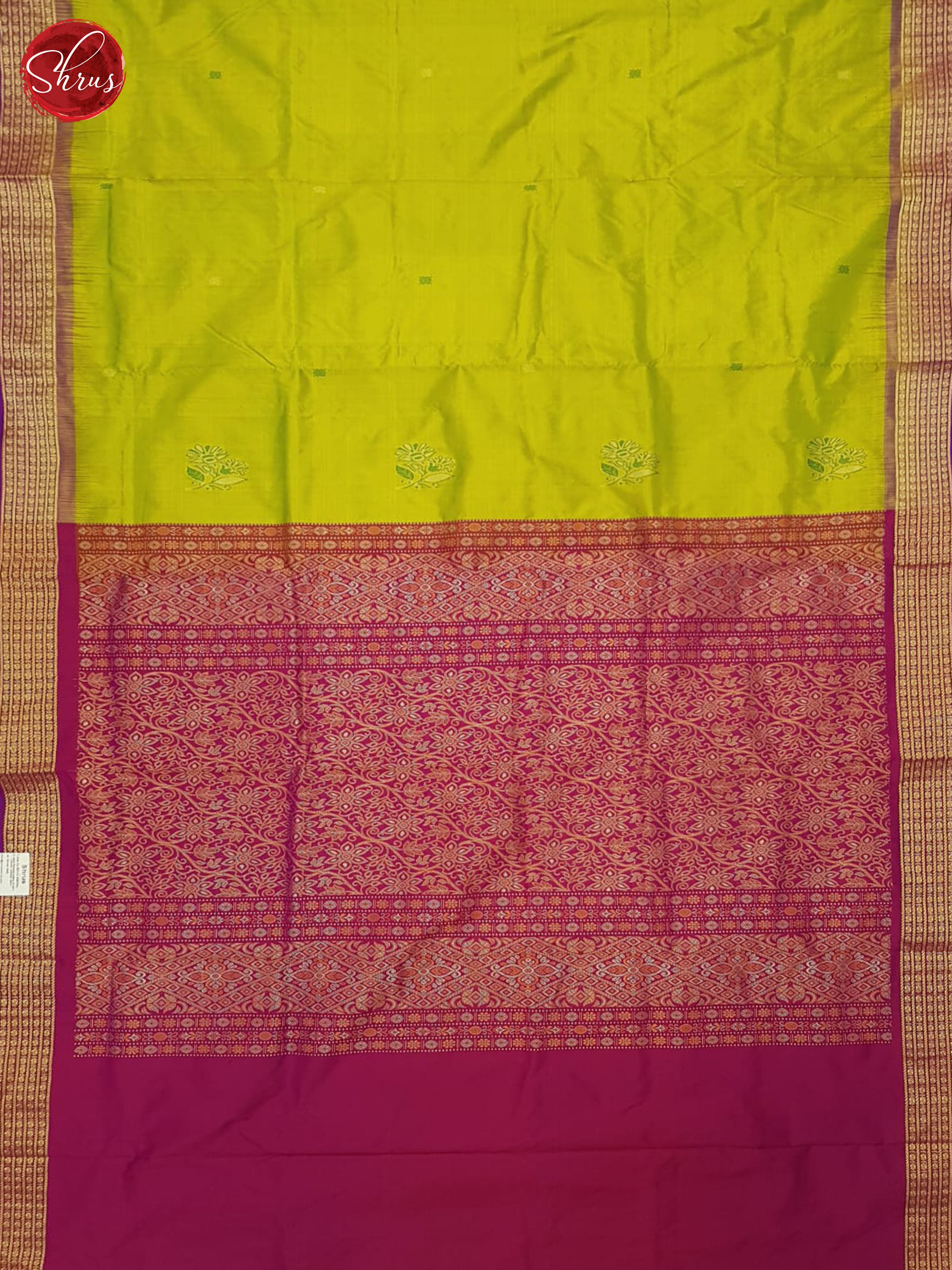 Parrot Green & Pink - Odisha Sambalpuri silk Saree - Shop on ShrusEternity.com