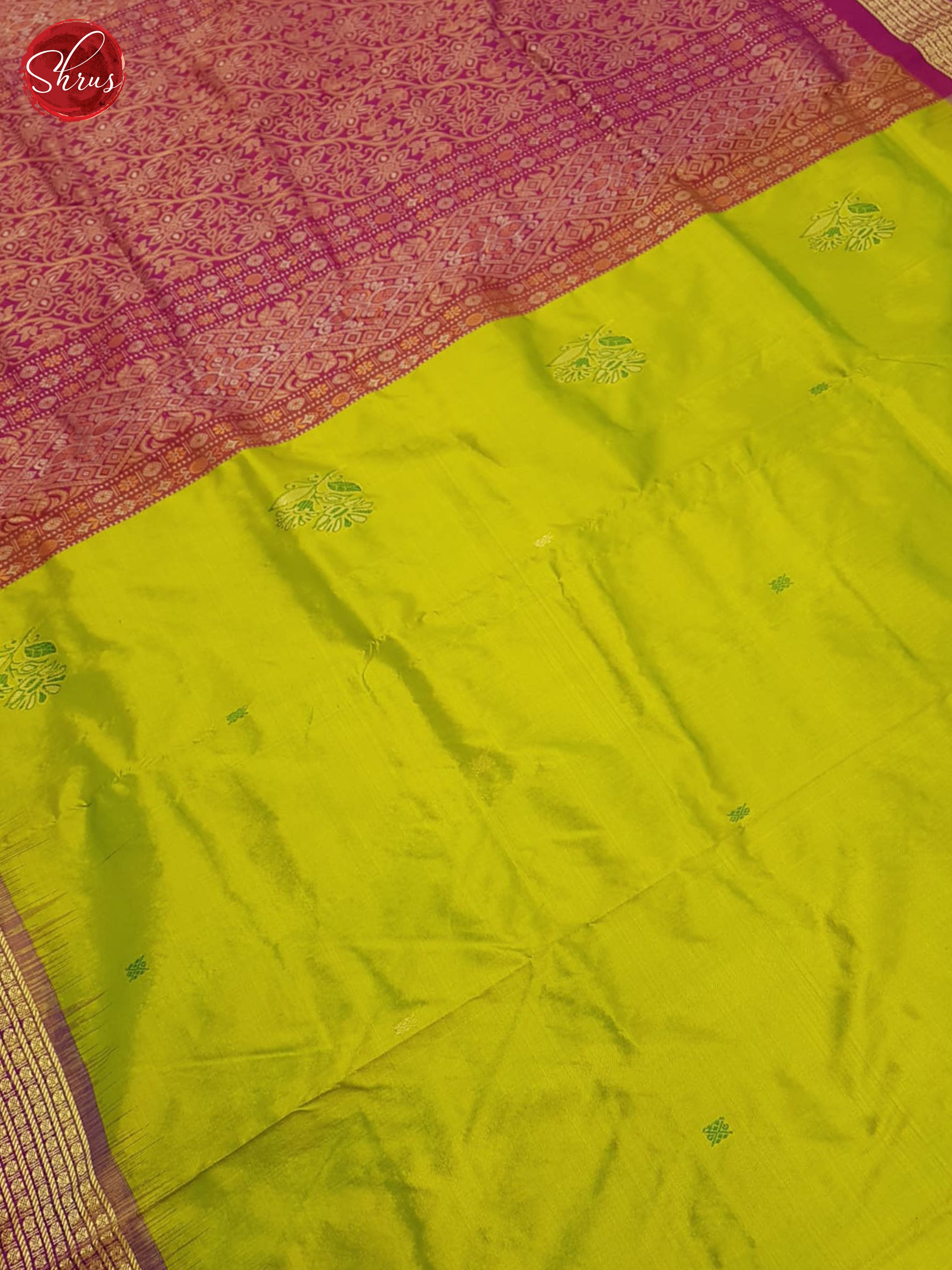 Parrot Green & Pink - Odisha Sambalpuri silk Saree - Shop on ShrusEternity.com