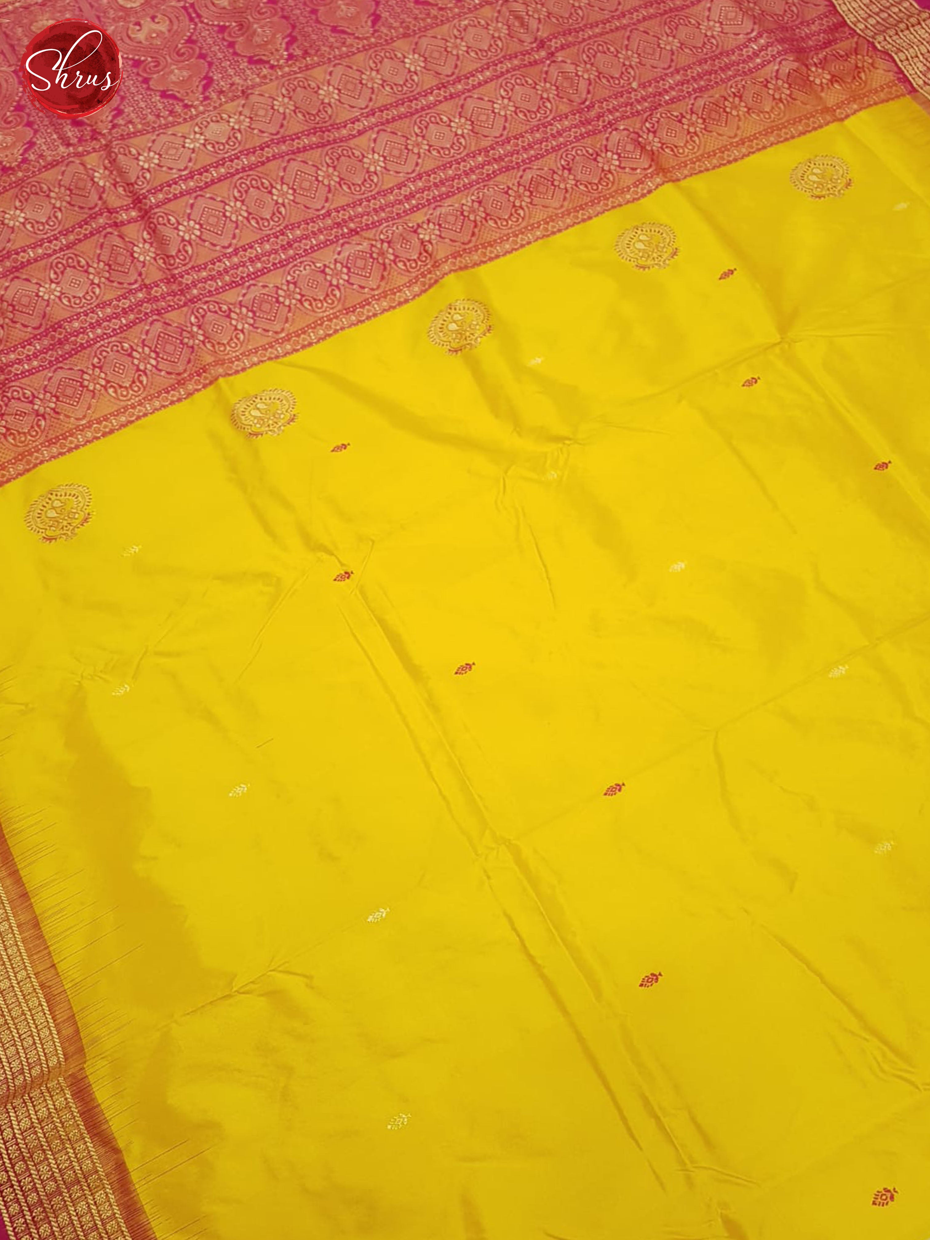 Yellow & Pink - Odisha Sambalpuri silk Saree - Shop on ShrusEternity.com