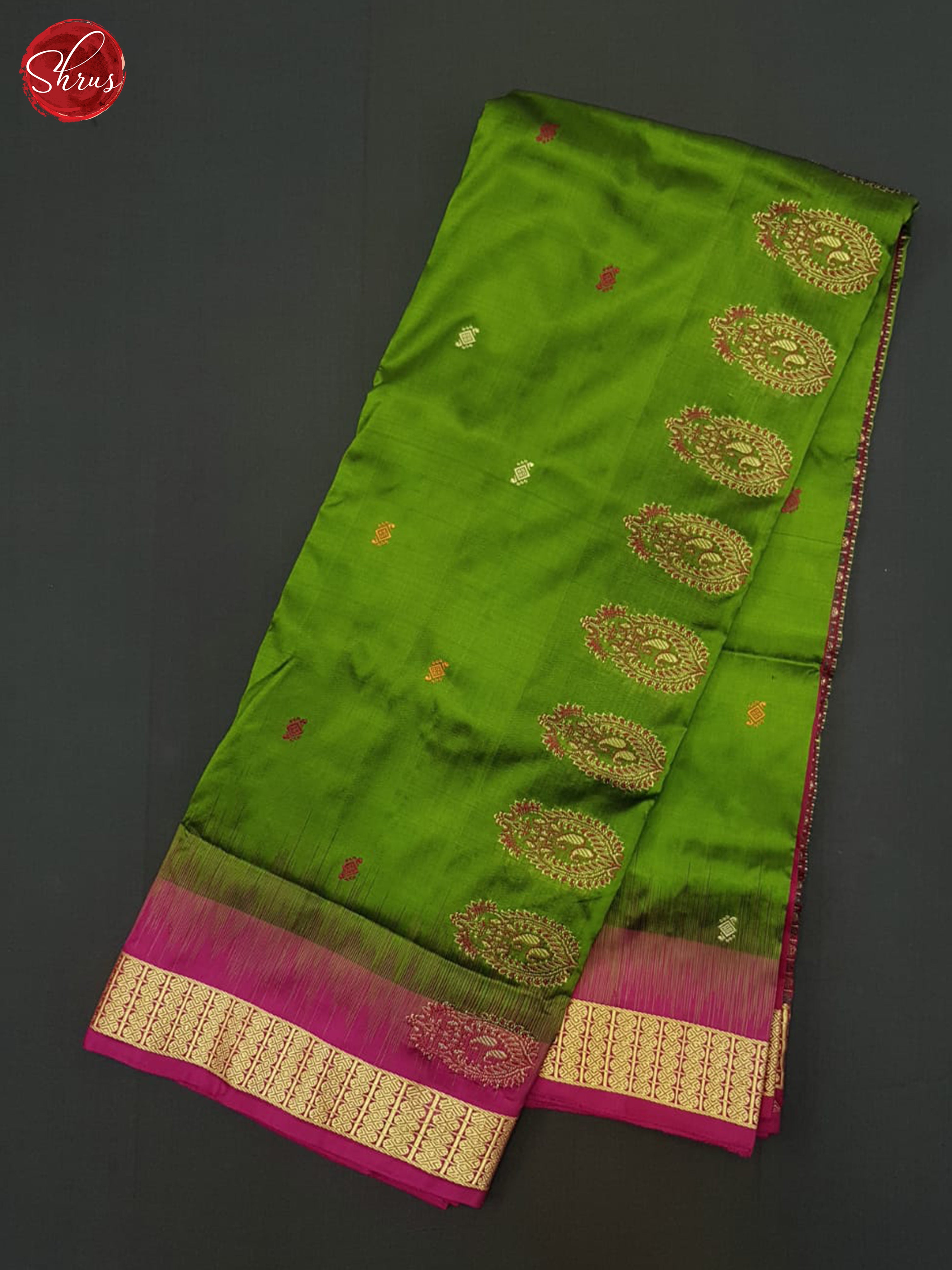 Elachi Green & Pink  - odisha Sambalpuri Silk Saree - Shop on ShrusEternity.com