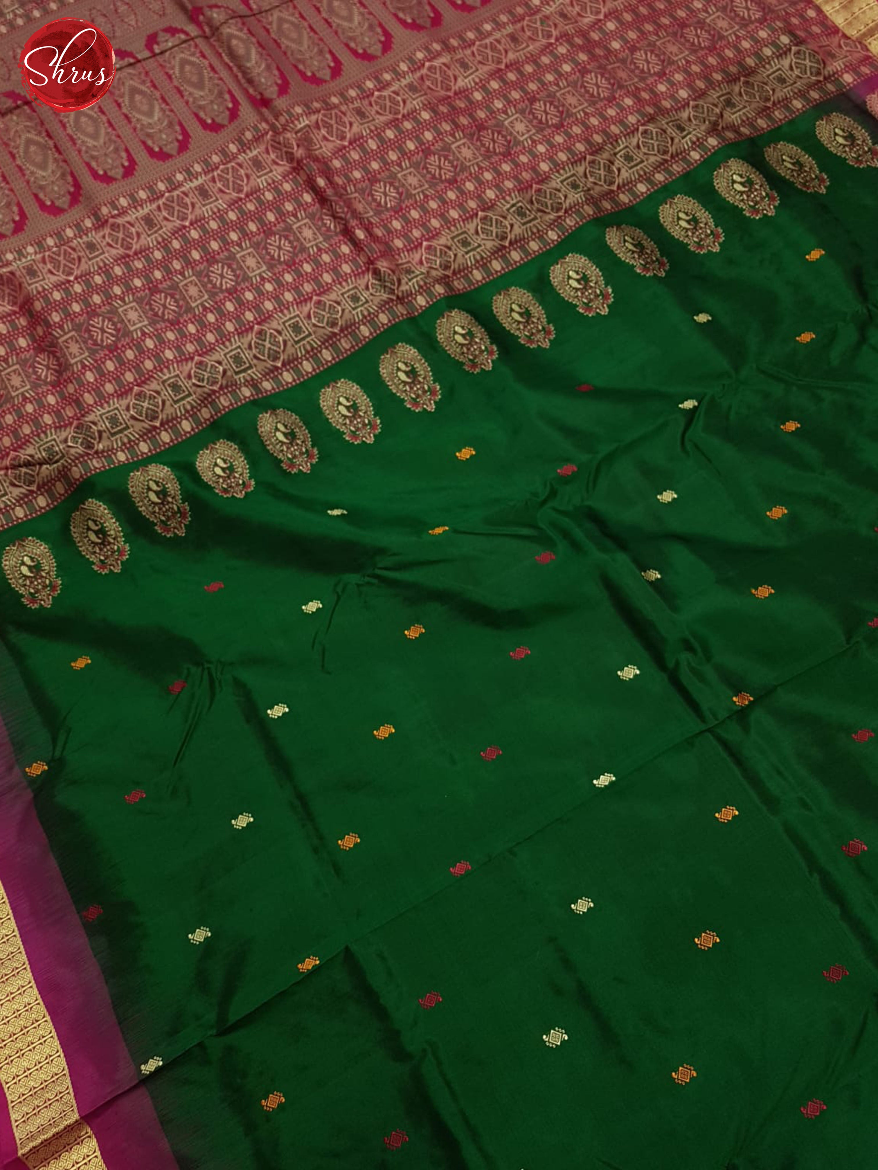 Green & Pink - Odisha Sambalpuri silk Saree - Shop on ShrusEternity.com