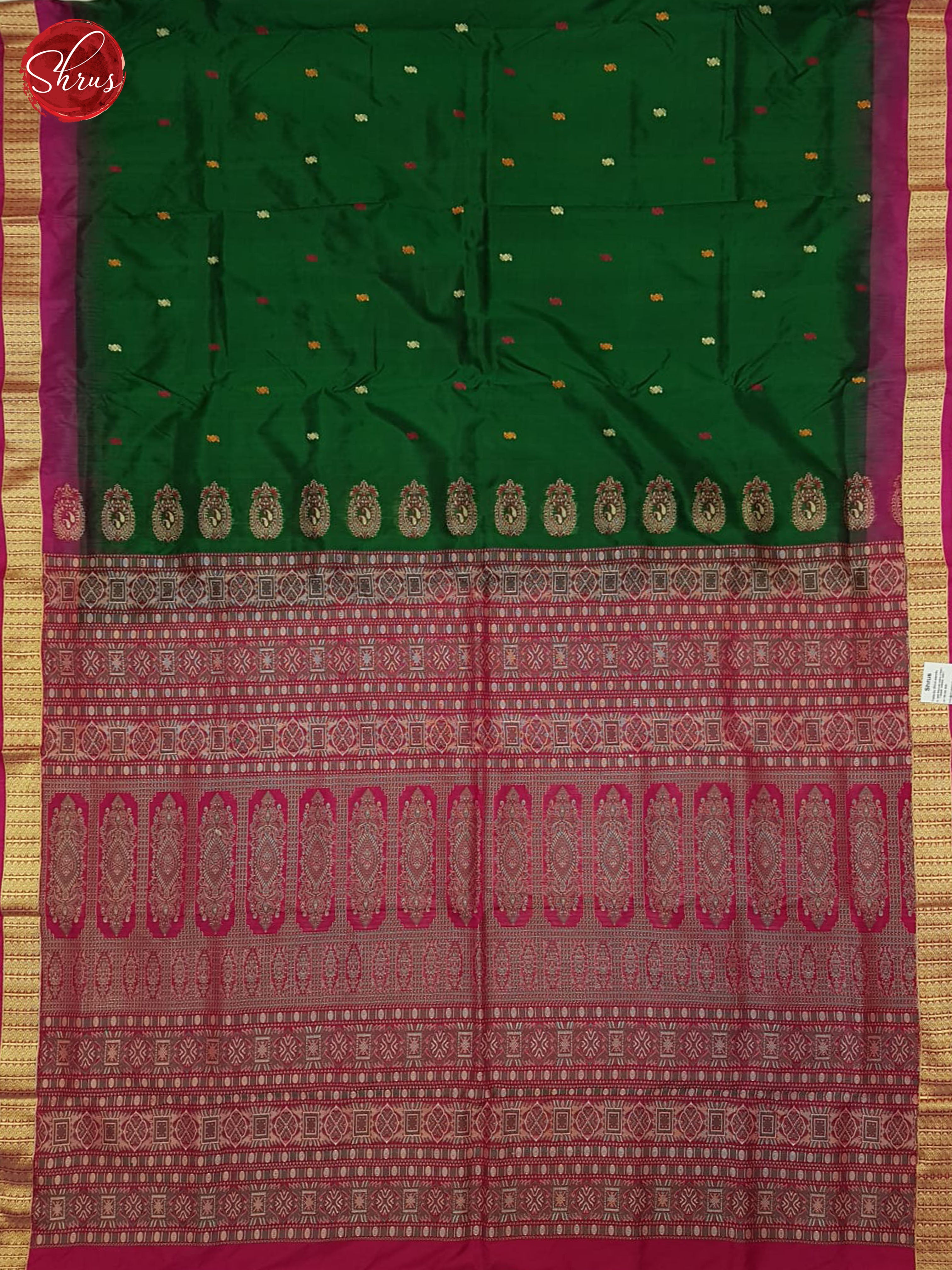 Green & Pink - Odisha Sambalpuri silk Saree - Shop on ShrusEternity.com