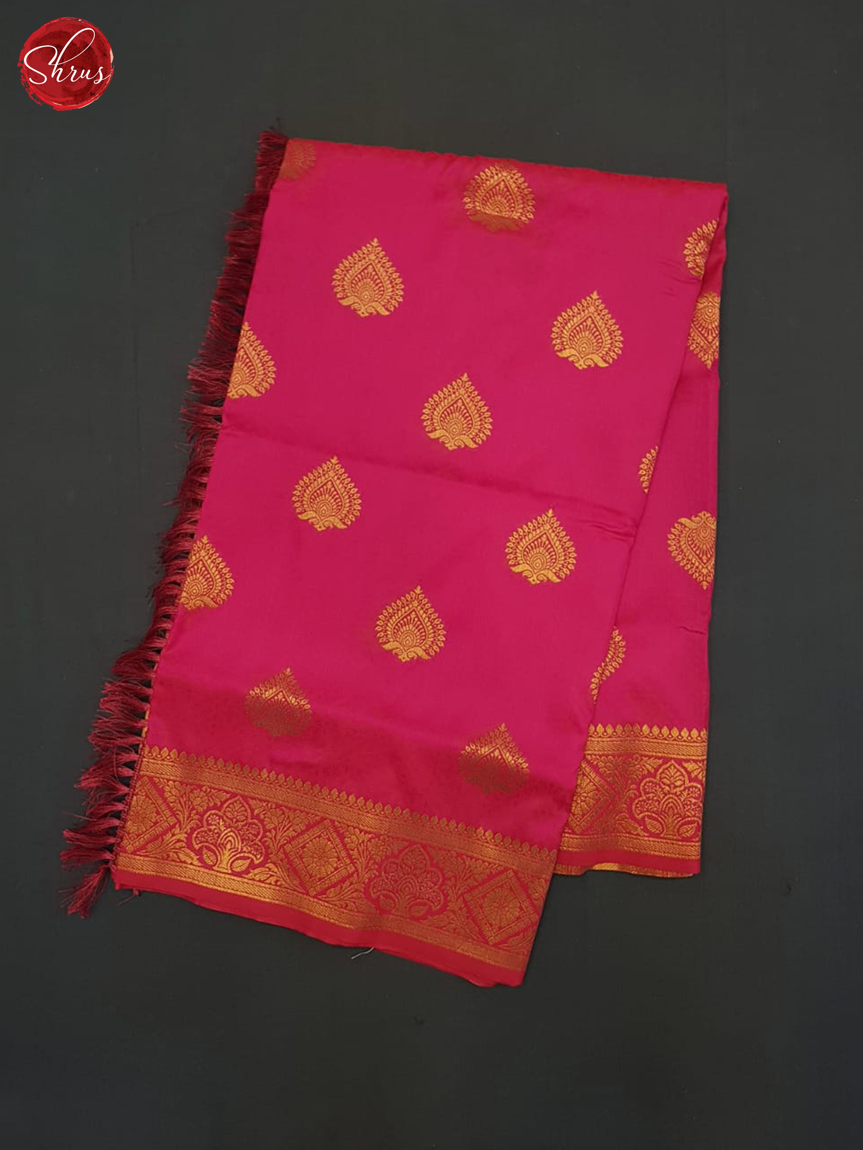 Pink(Single tone)- semi kanchipuram saree - Shop on ShrusEternity.com