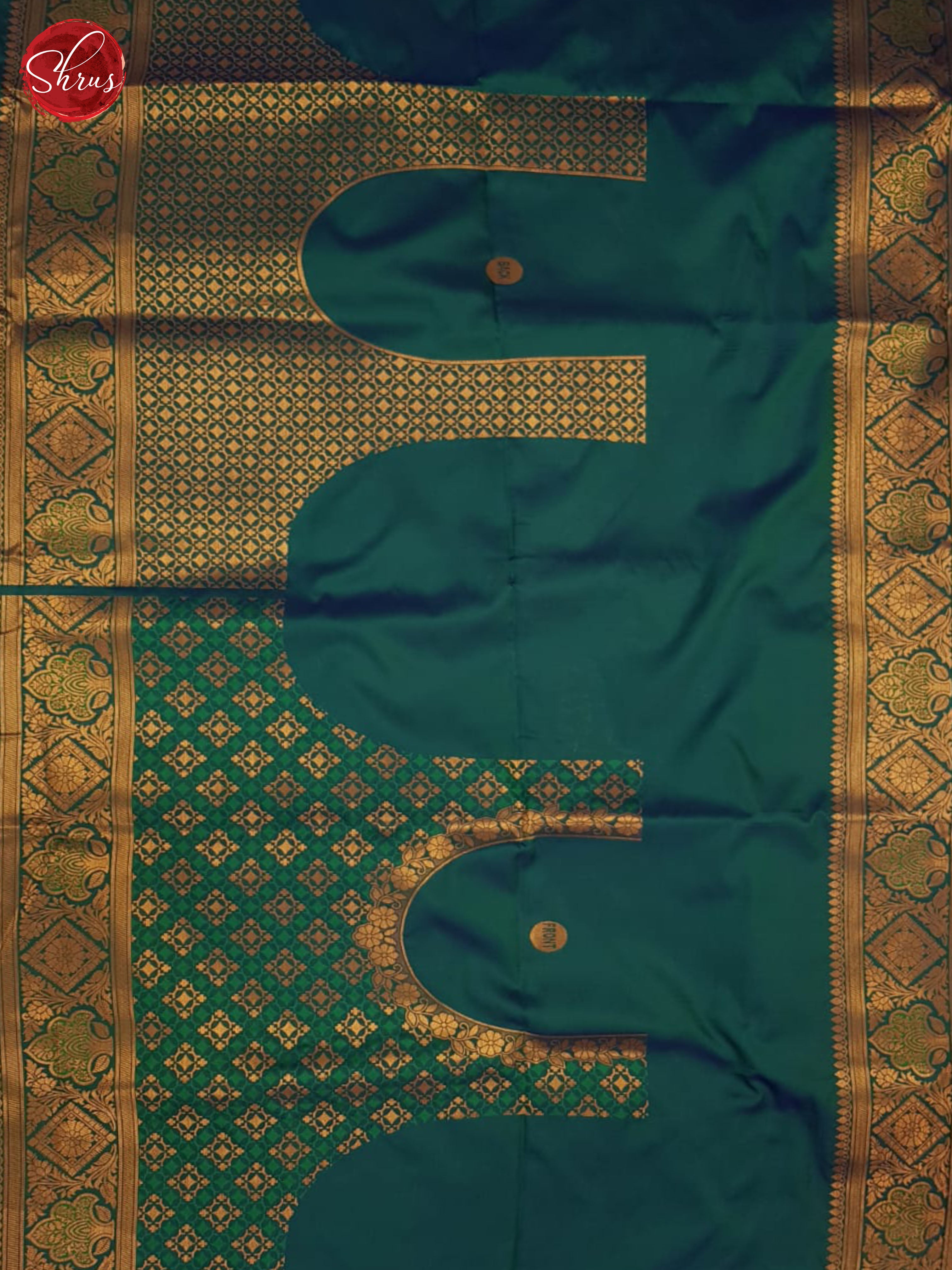 Green(Single tone)-Sem kanchipuram Saree - Shop on ShrusEternity.com