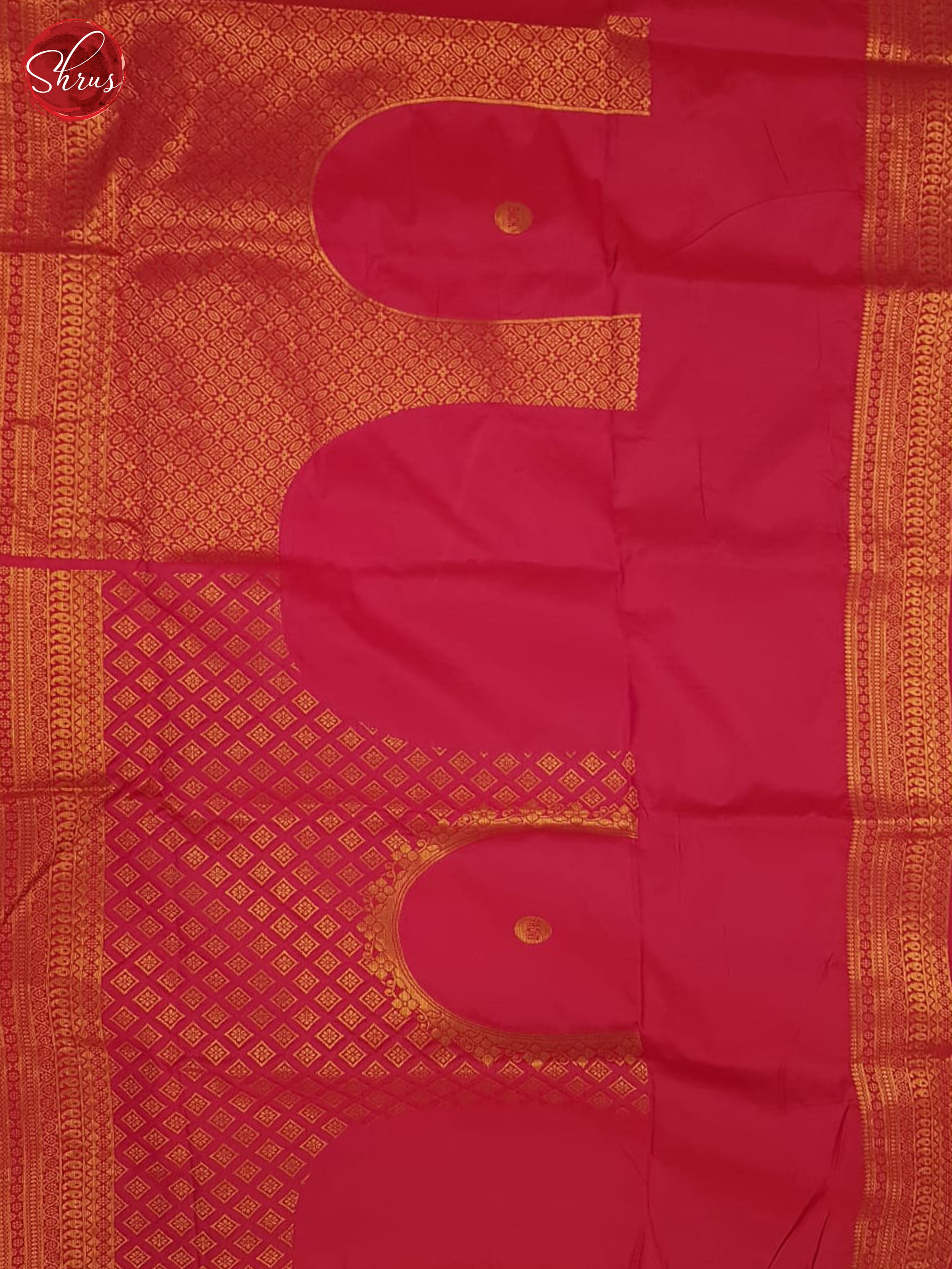 Pink(single tone)- semi Kanchipuram Saree - Shop on ShrusEternity.com