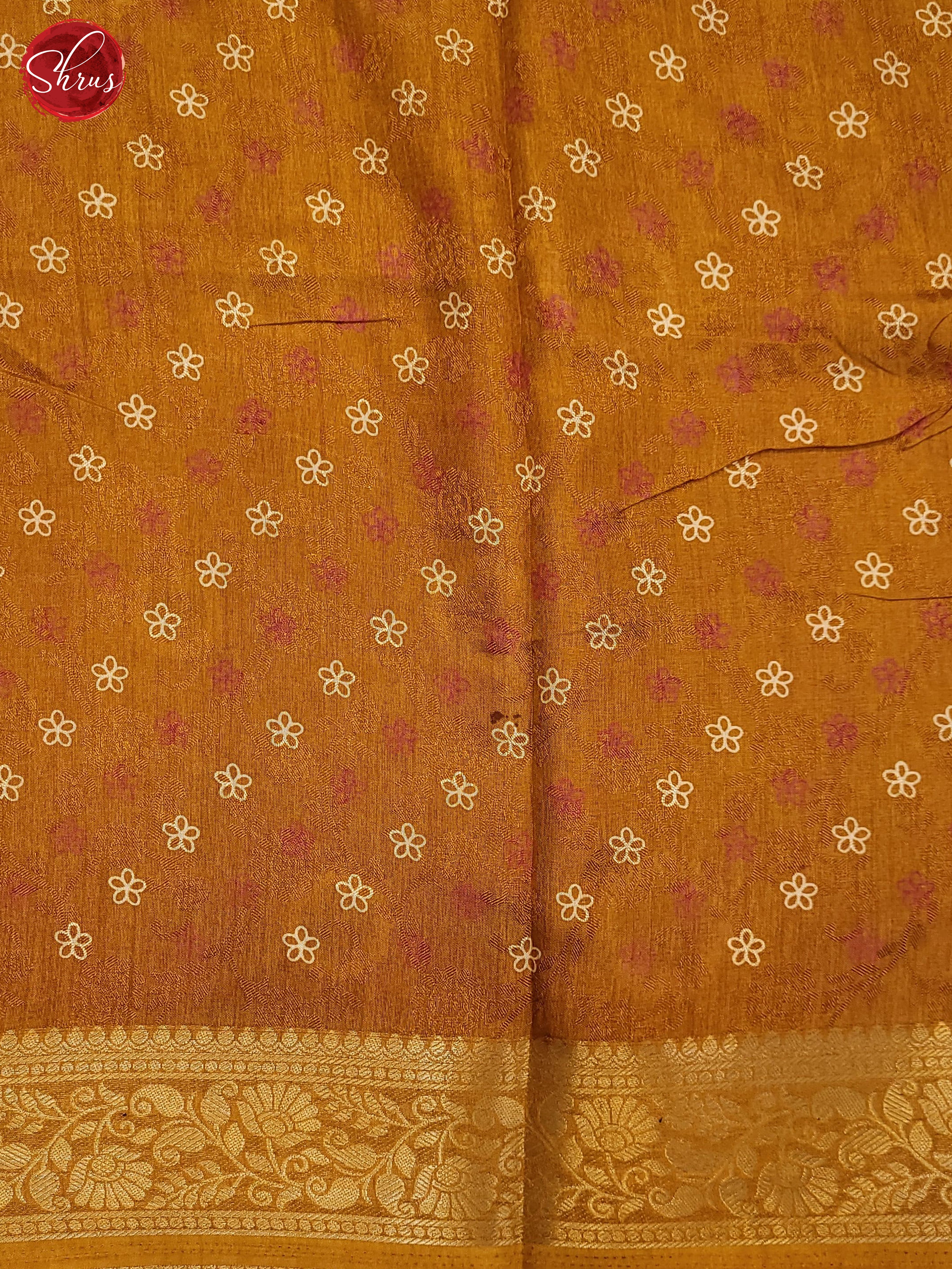 Yellow(Single Tone)- Semi Crepe Saree - Shop on ShrusEternity.com