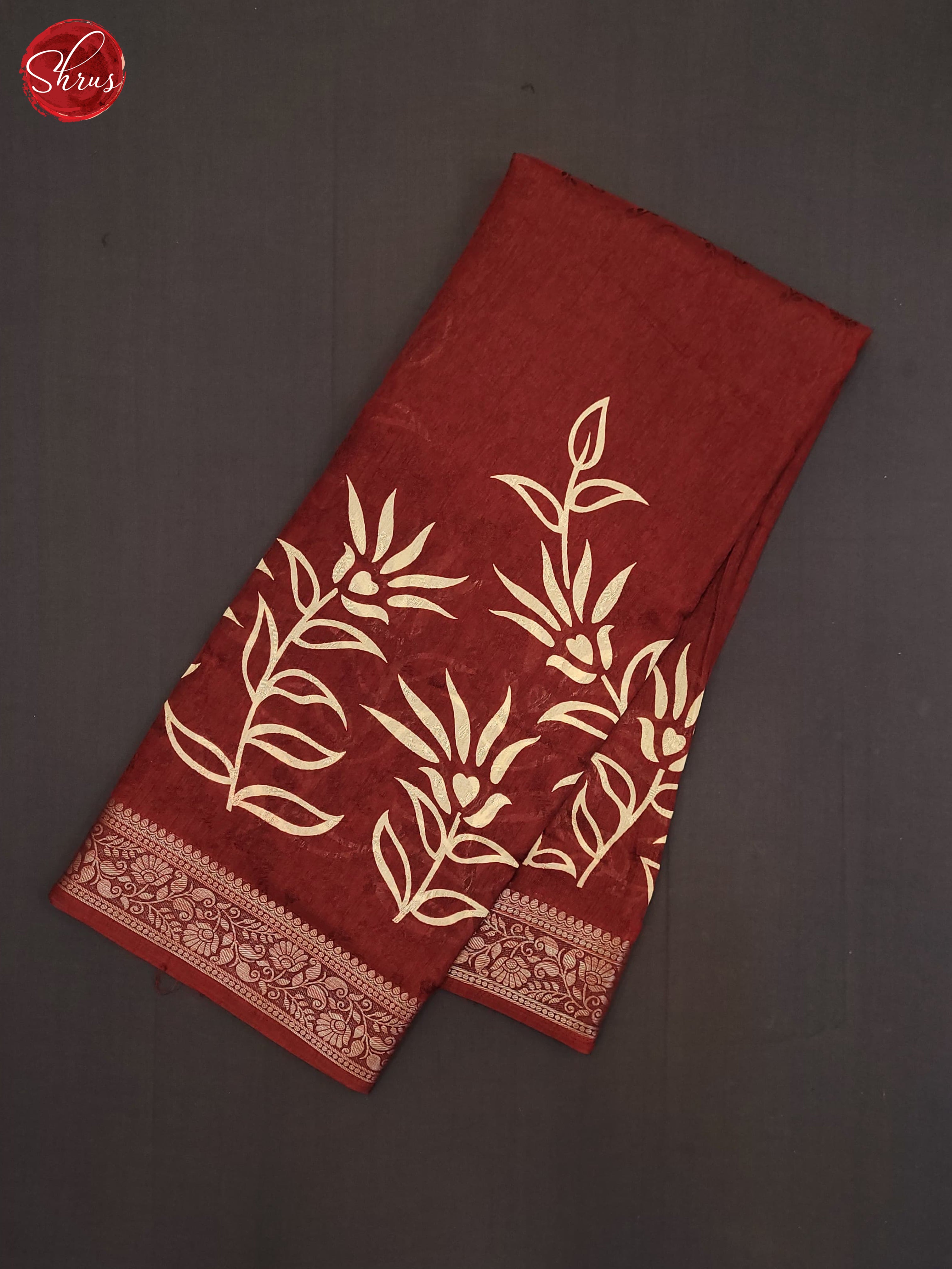 Maroon(single tone)-semi crepe saree - Shop on ShrusEternity.com