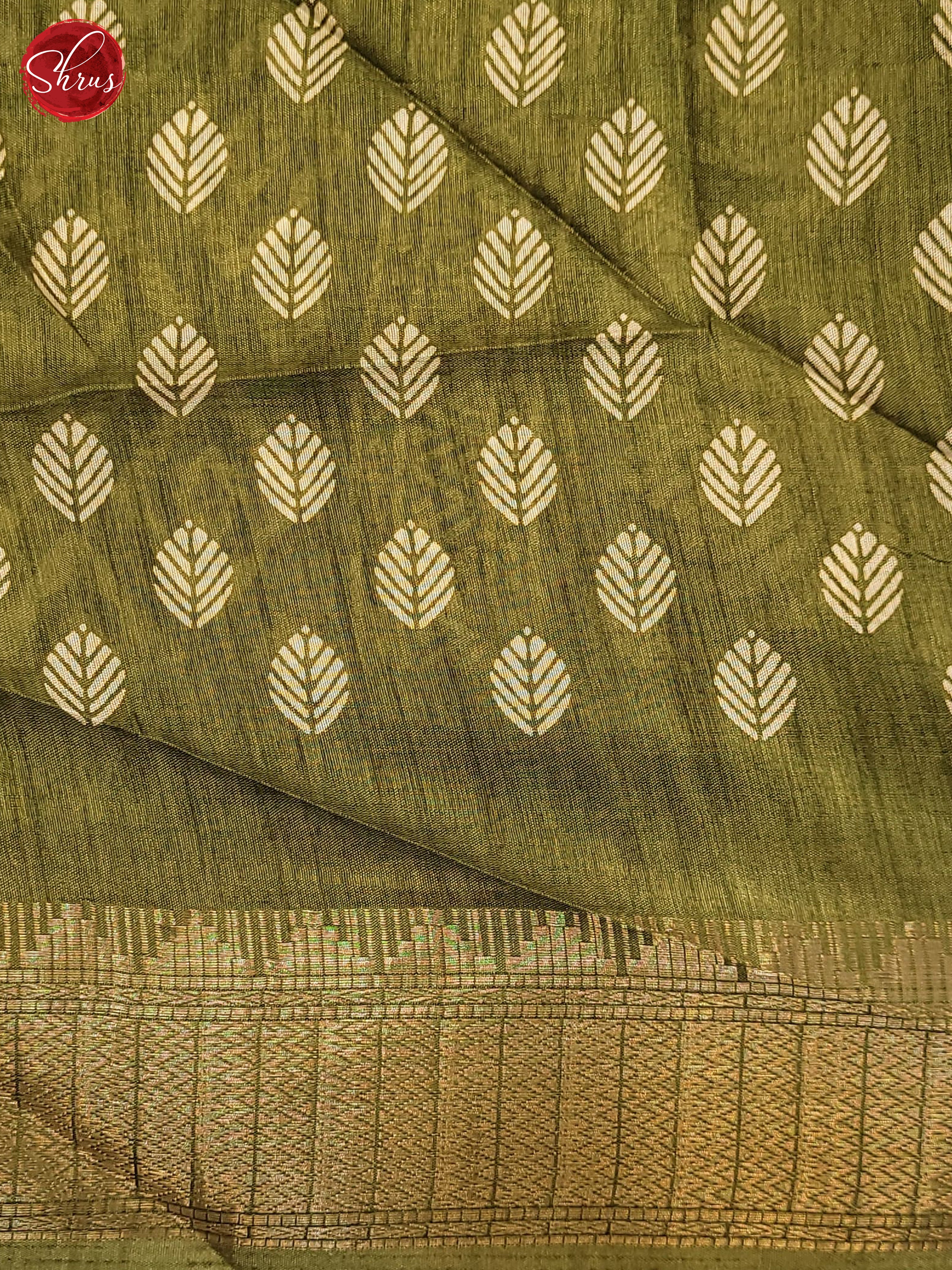 Green(Single Tone)- Semi Crepe Saree - Shop on ShrusEternity.com