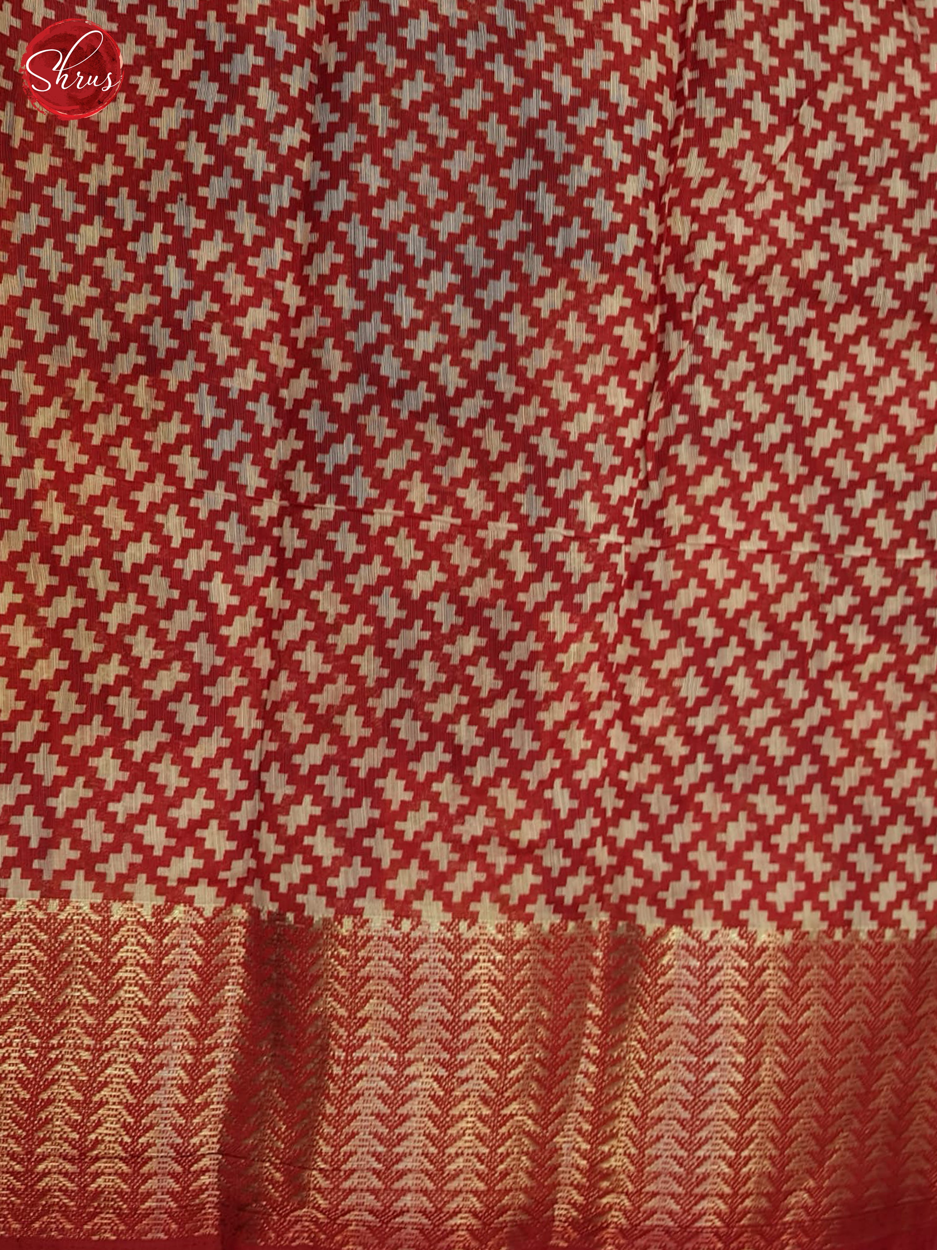 Wine And Red-Semi Gicha saree - Shop on ShrusEternity.com