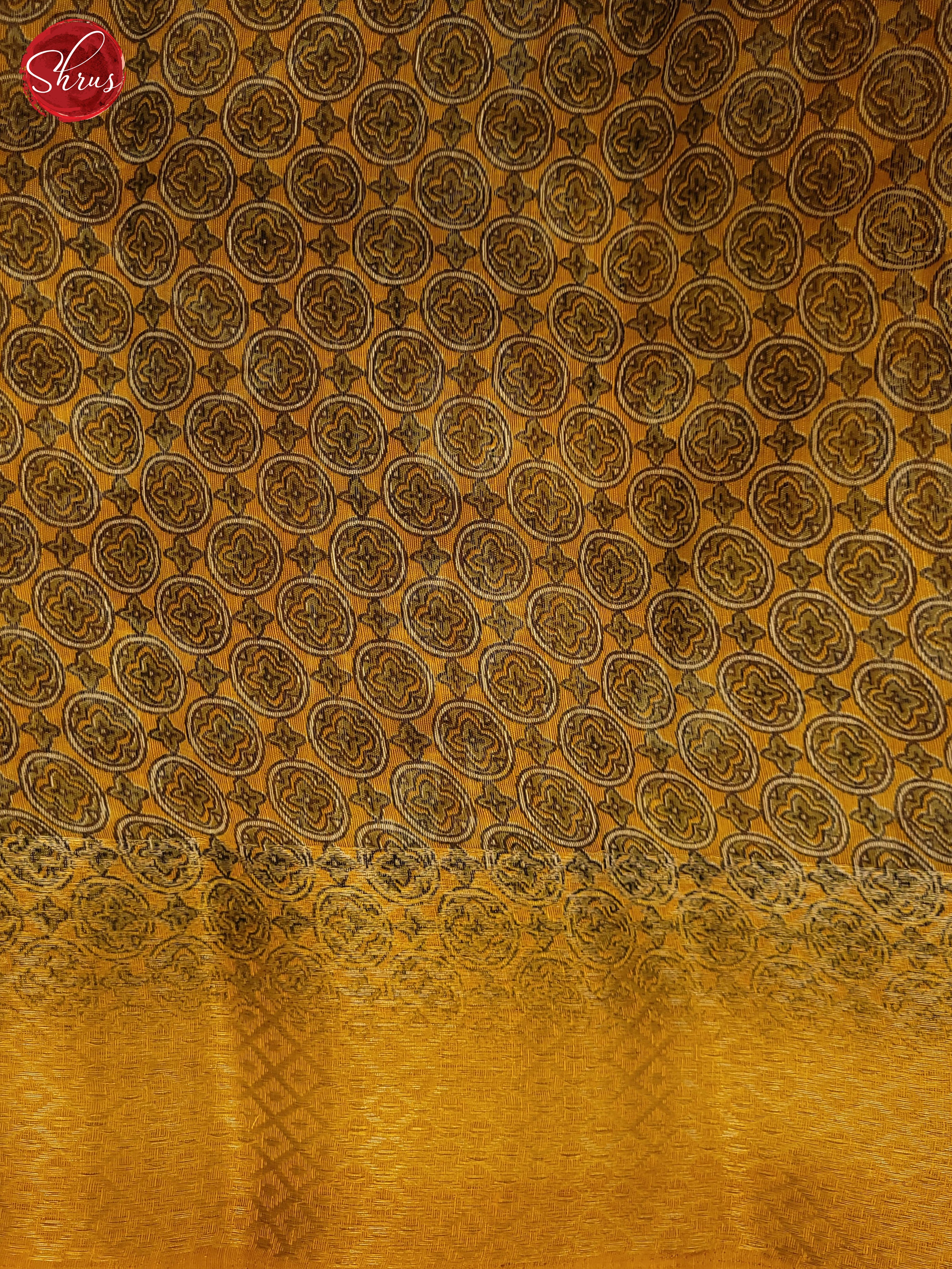 Yellow(Single Tone) - Semi Gicha Saree - Shop on ShrusEternity.com