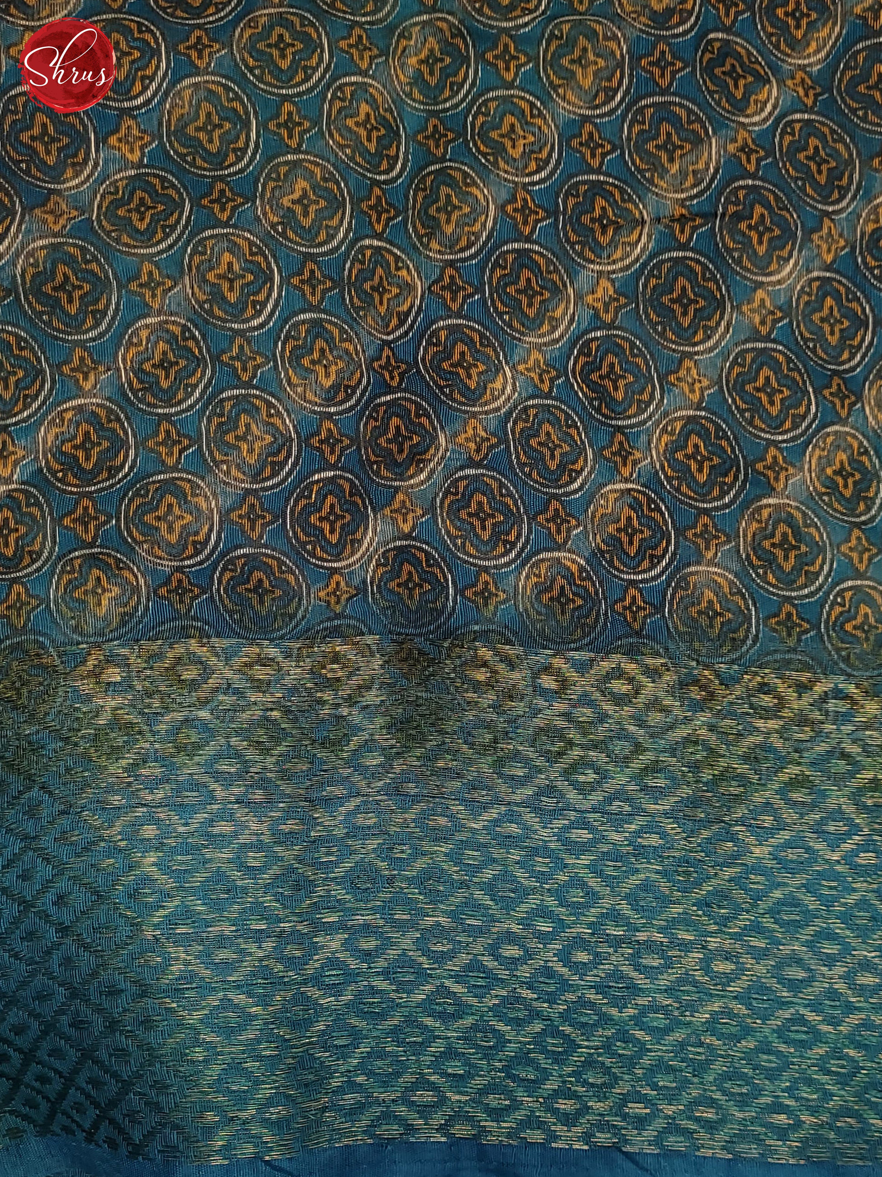 Blue(Single Tone) - Semi Gicha Saree - Shop on ShrusEternity.com