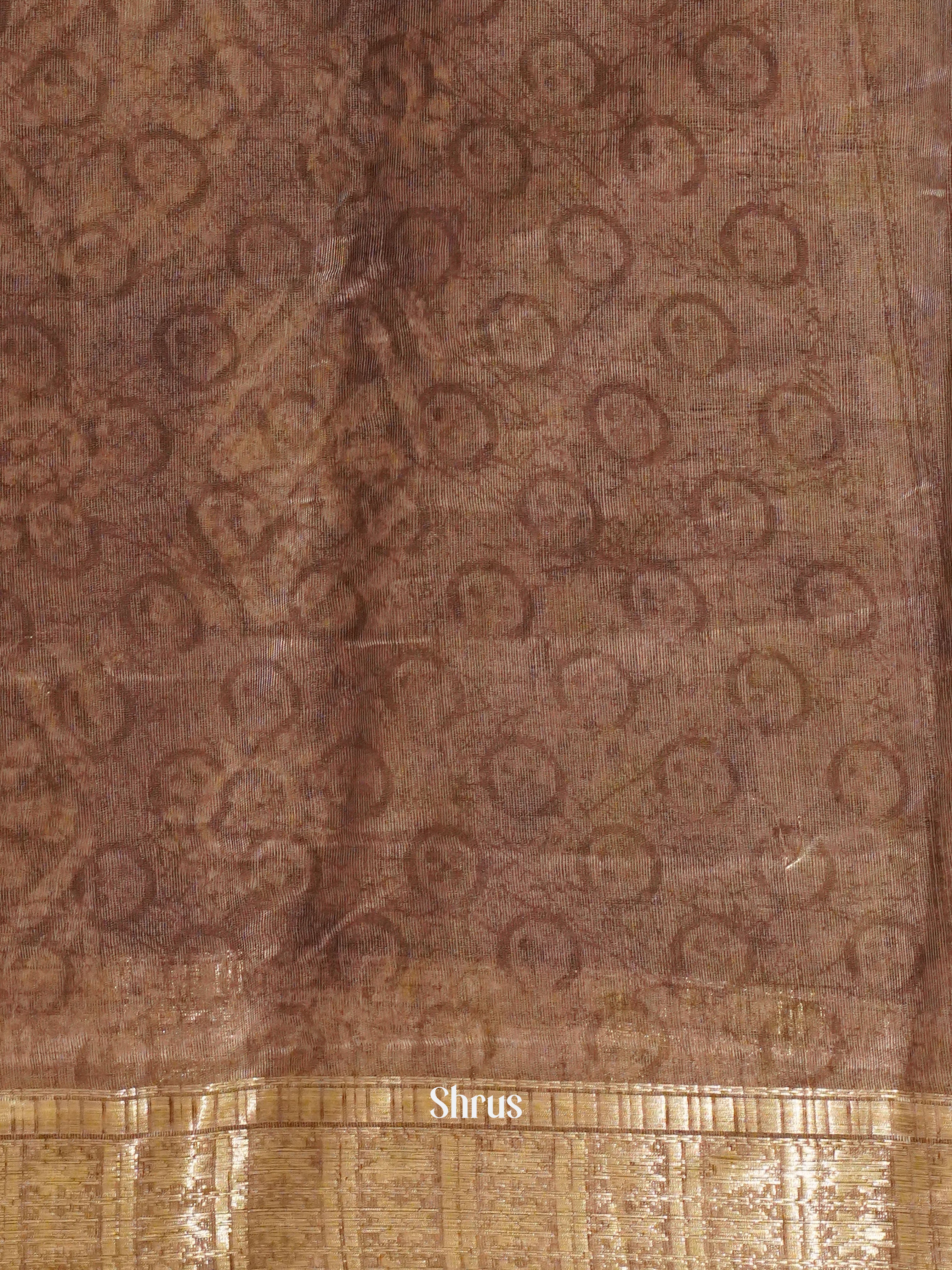 Dusty Wine(Single tone)-Semi Gicha saree