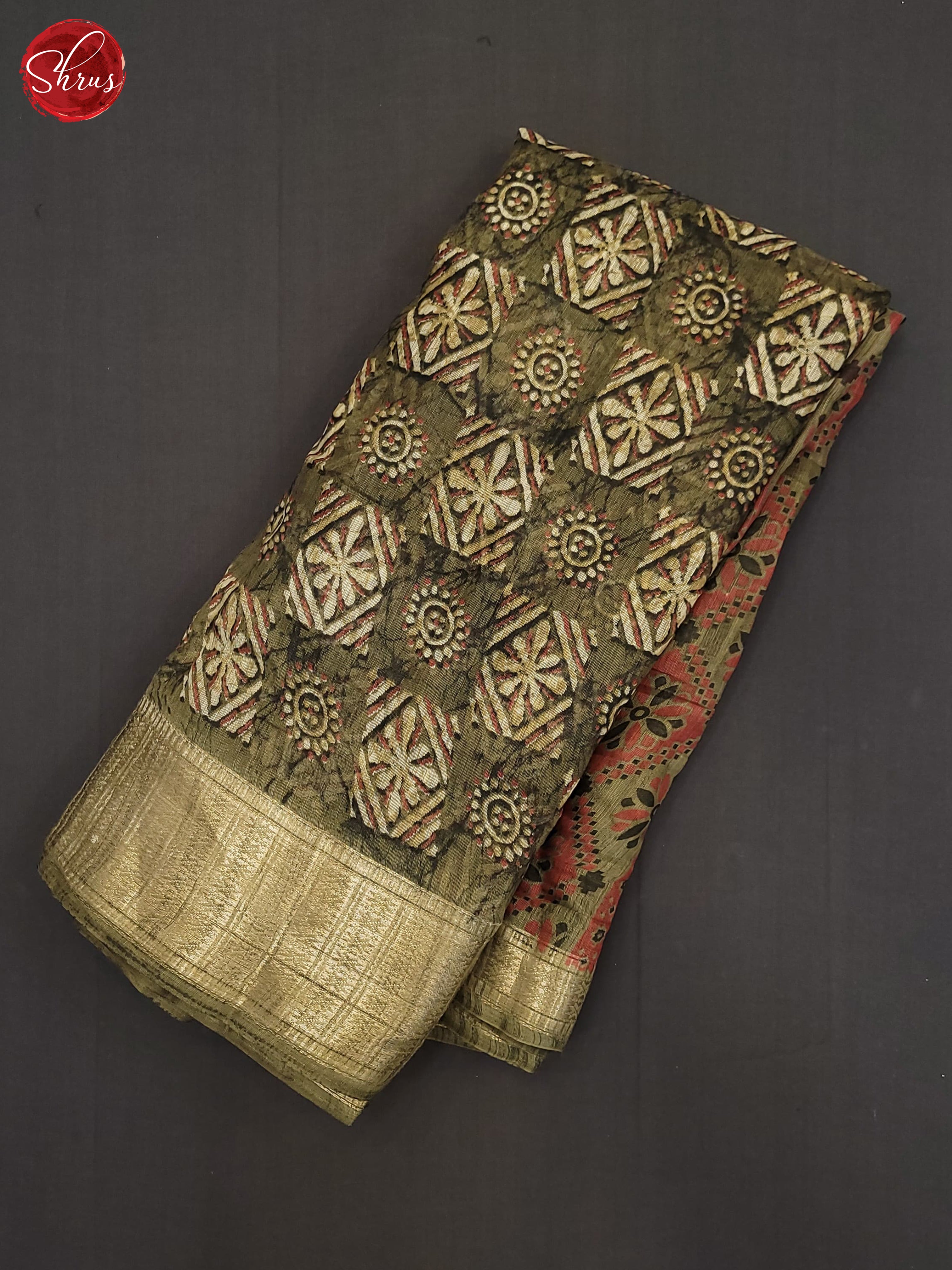 Green(Single Tone) - Semi Gicha Saree - Shop on ShrusEternity.com