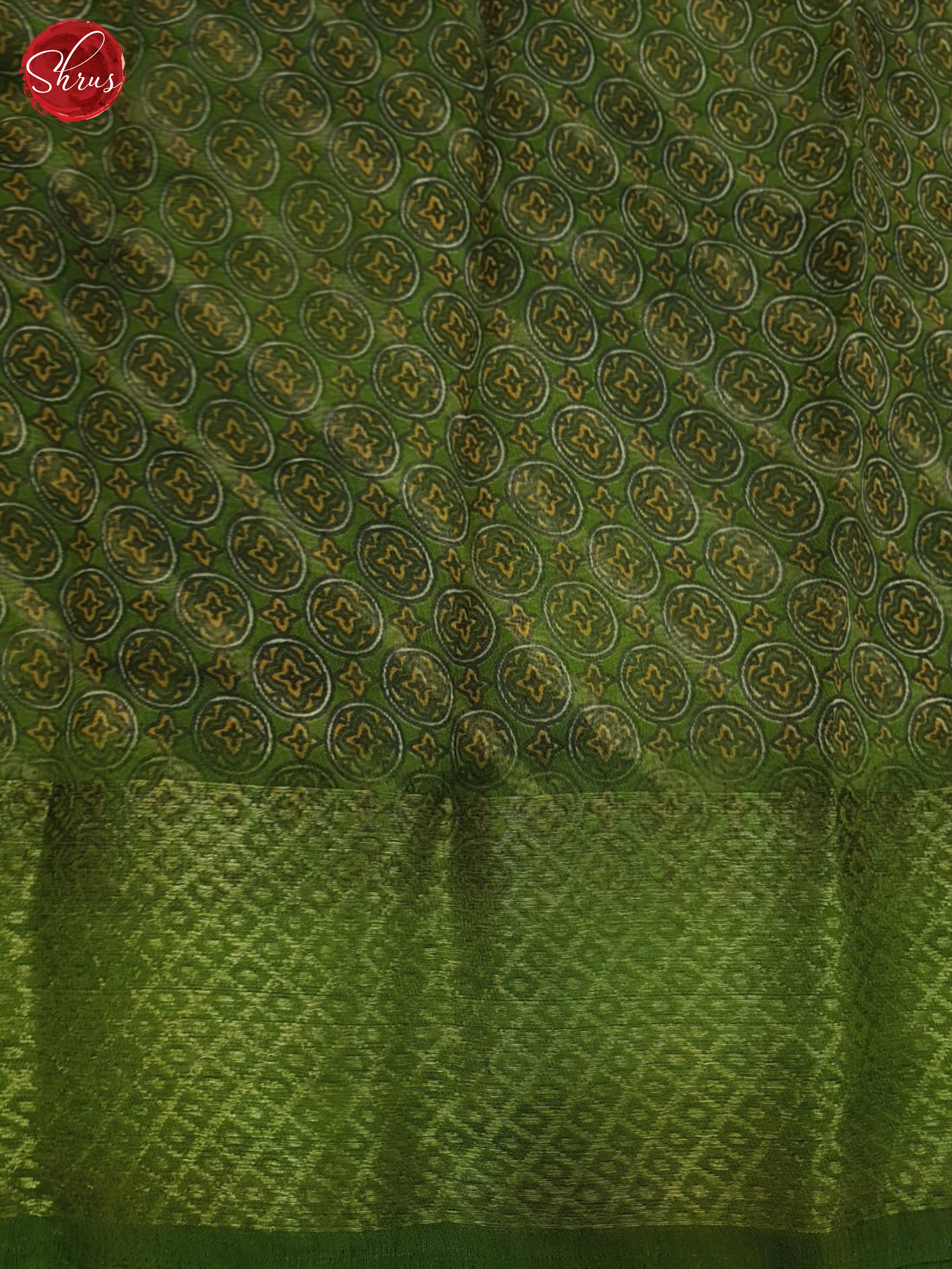 Green(Single tone)-Semi Gicha Saree - Shop on ShrusEternity.com