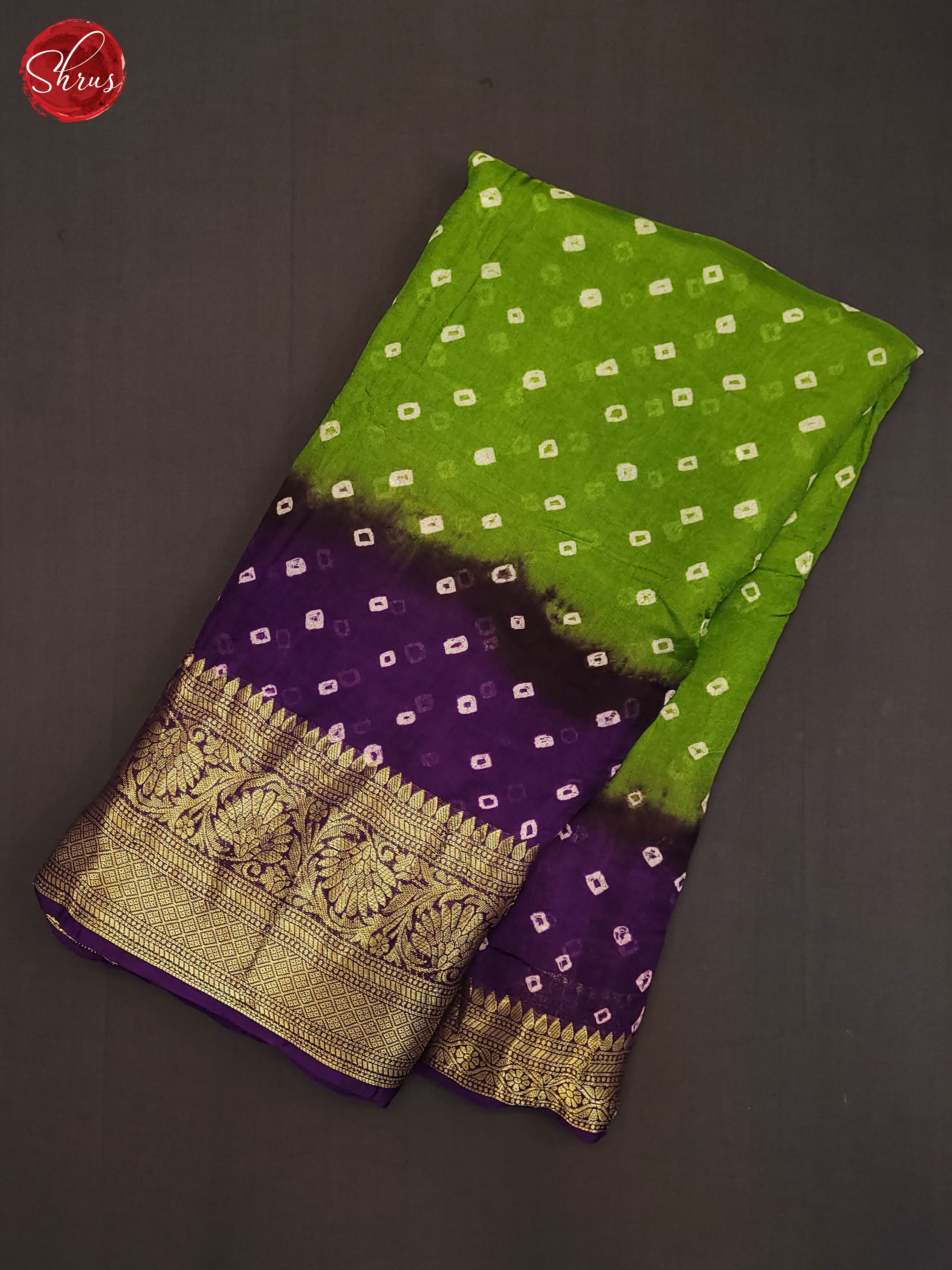 Green & Blue - Art Bandhini Saree - Shop on ShrusEternity.com