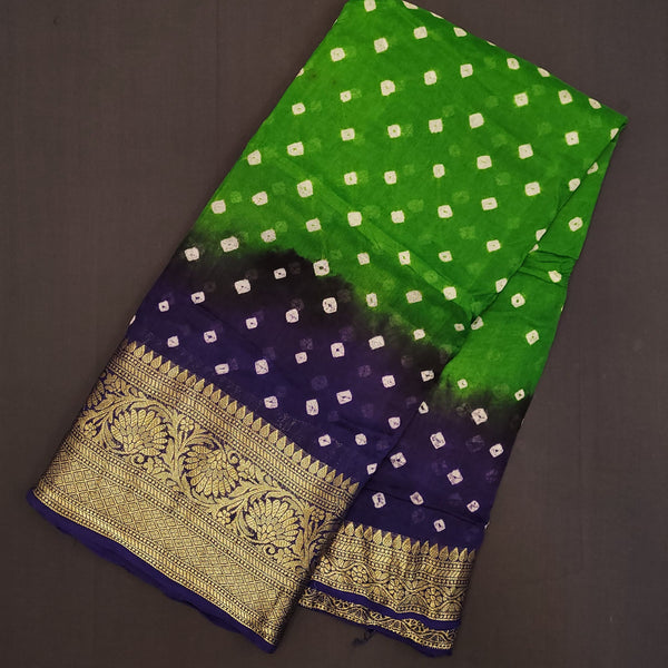 Plain, Printed & Patterned Dark Green Sarees for Sale Across India