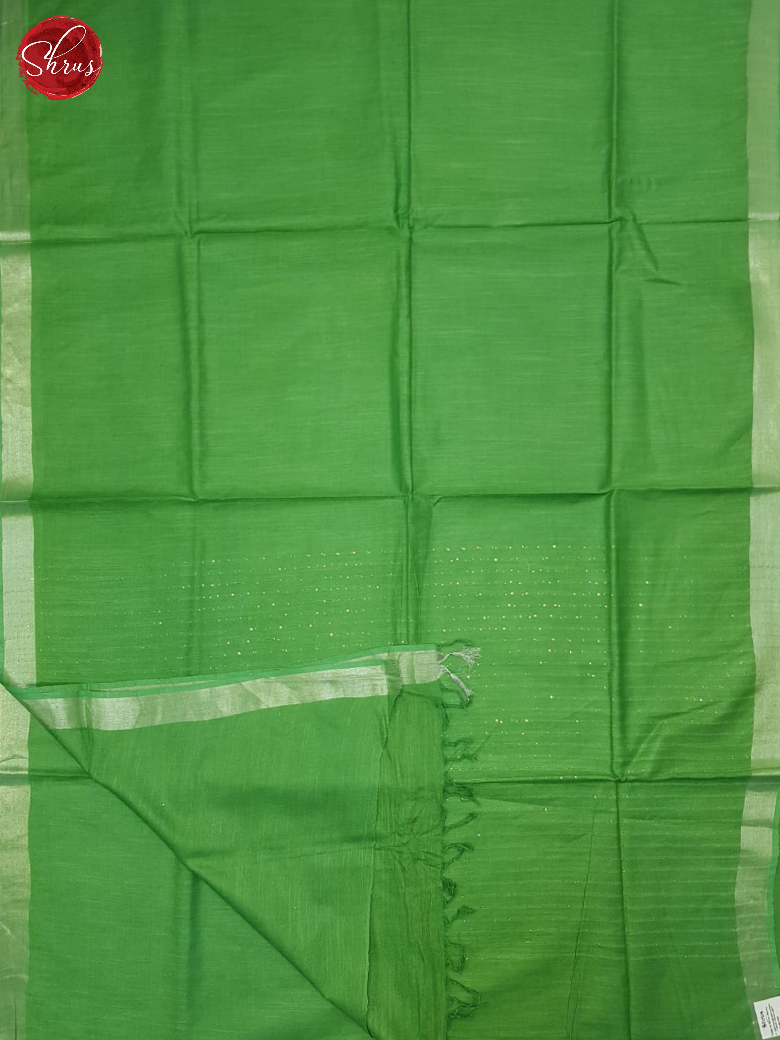 Green(single tone) - Linen Cotton Saree - Shop on ShrusEternity.com