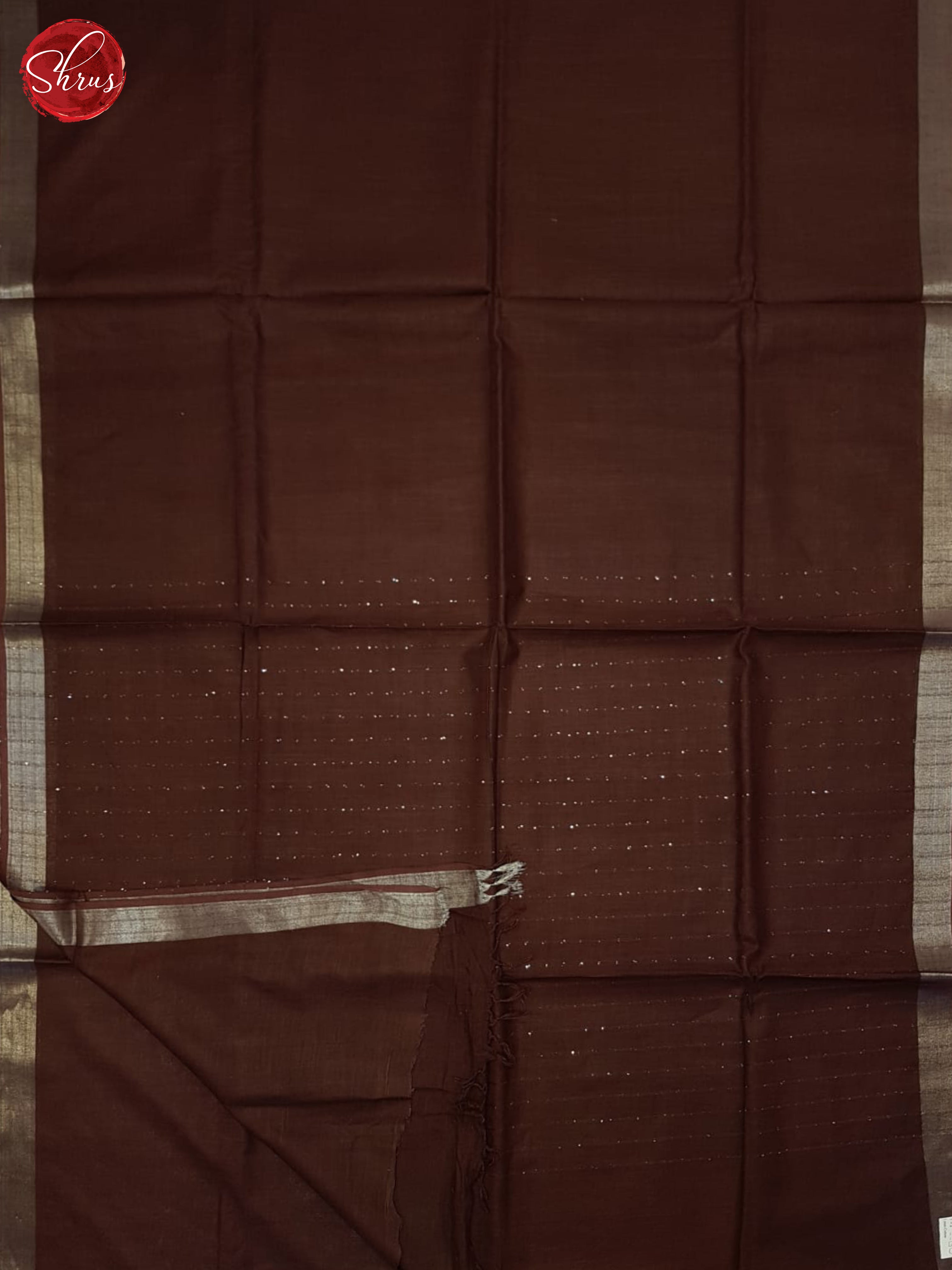 Brown(Single tone) - Linen Cotton Saree - Shop on ShrusEternity.com