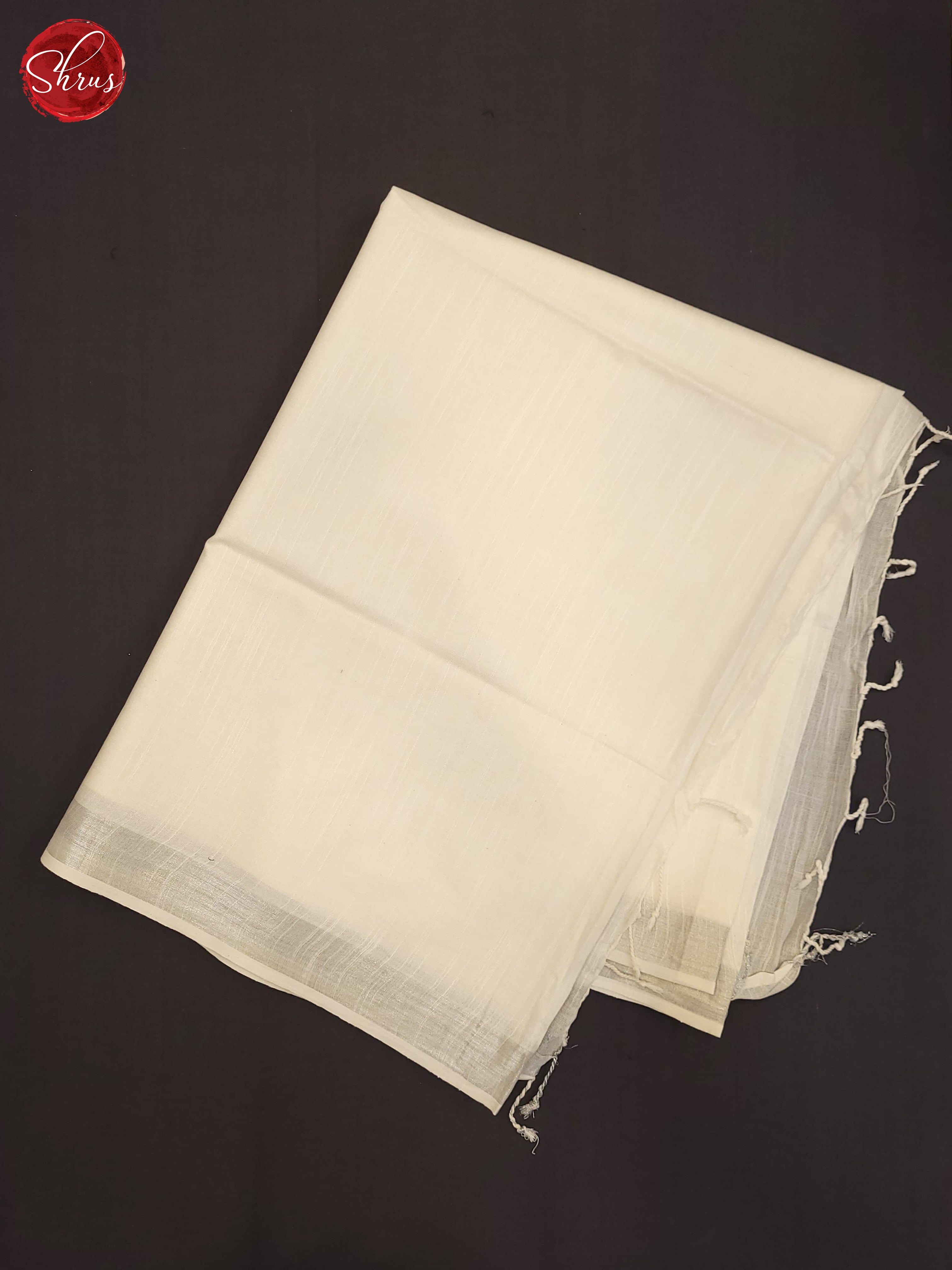 Cream(Single Tone) - Linen Cotton Saree - Shop on ShrusEternity.com