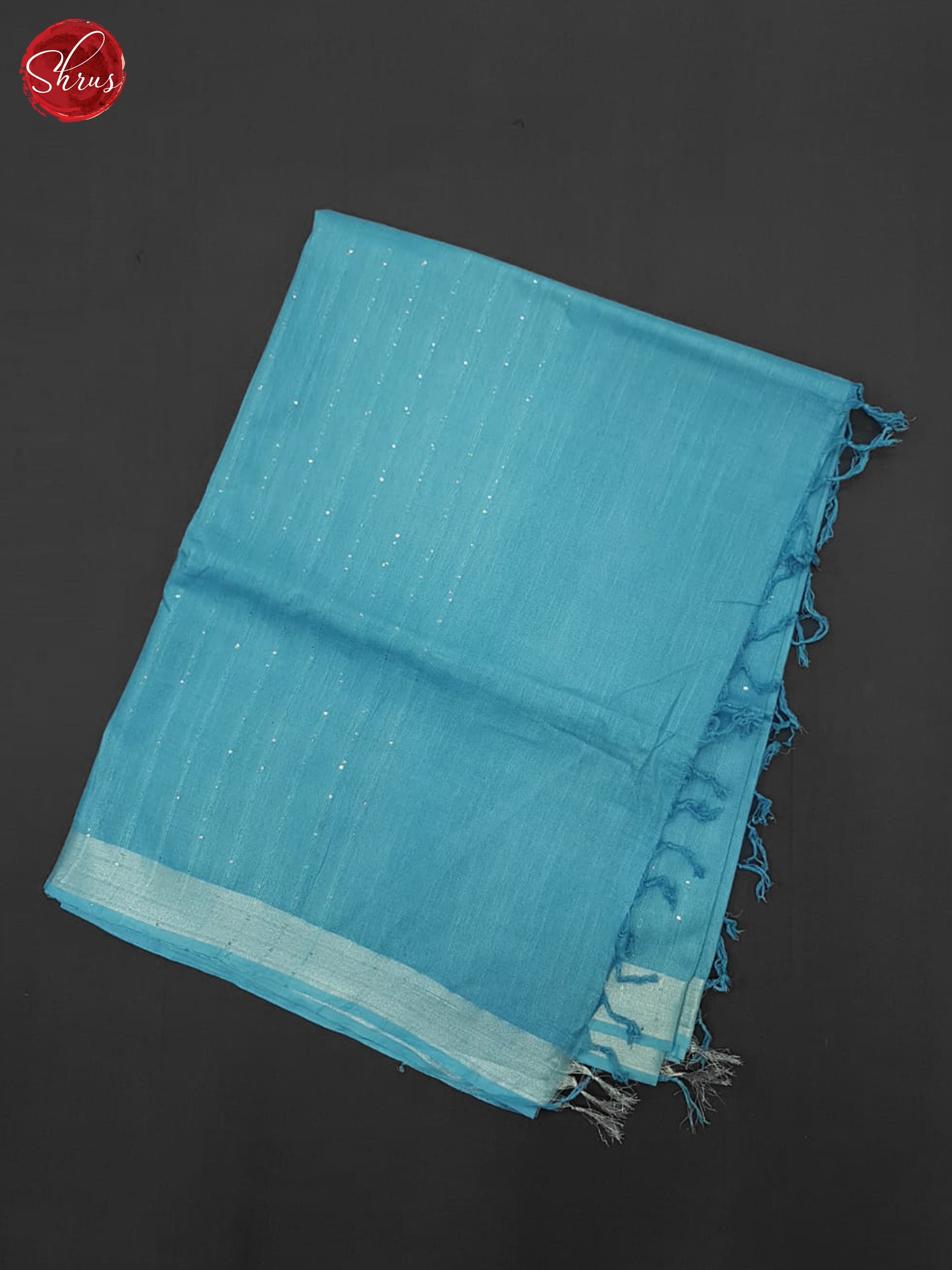 Blue(single tone) - Linen Cotton Saree - Shop on ShrusEternity.com