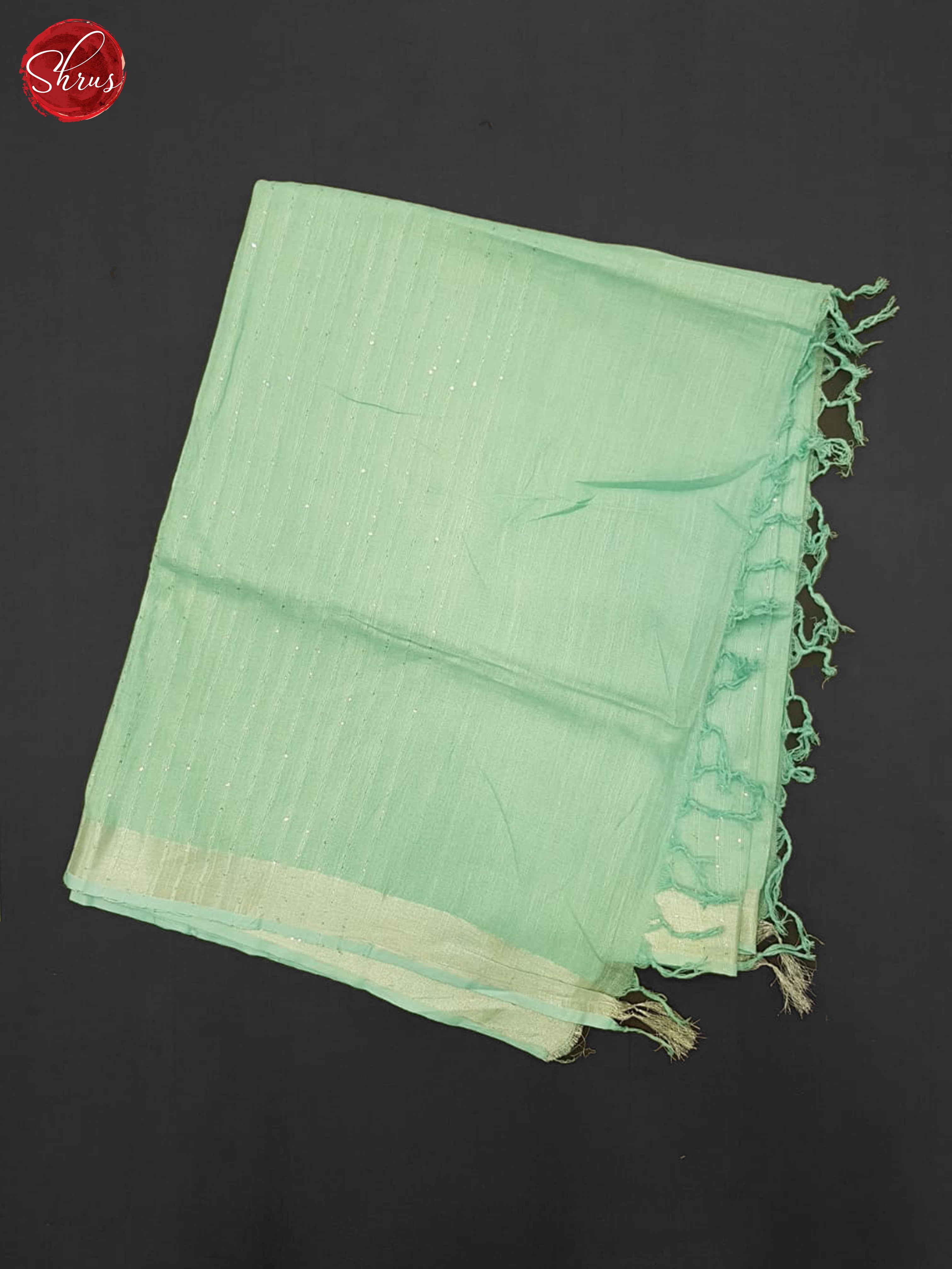 Aqua blue(single tone)- Linen Cotton Saree - Shop on ShrusEternity.com