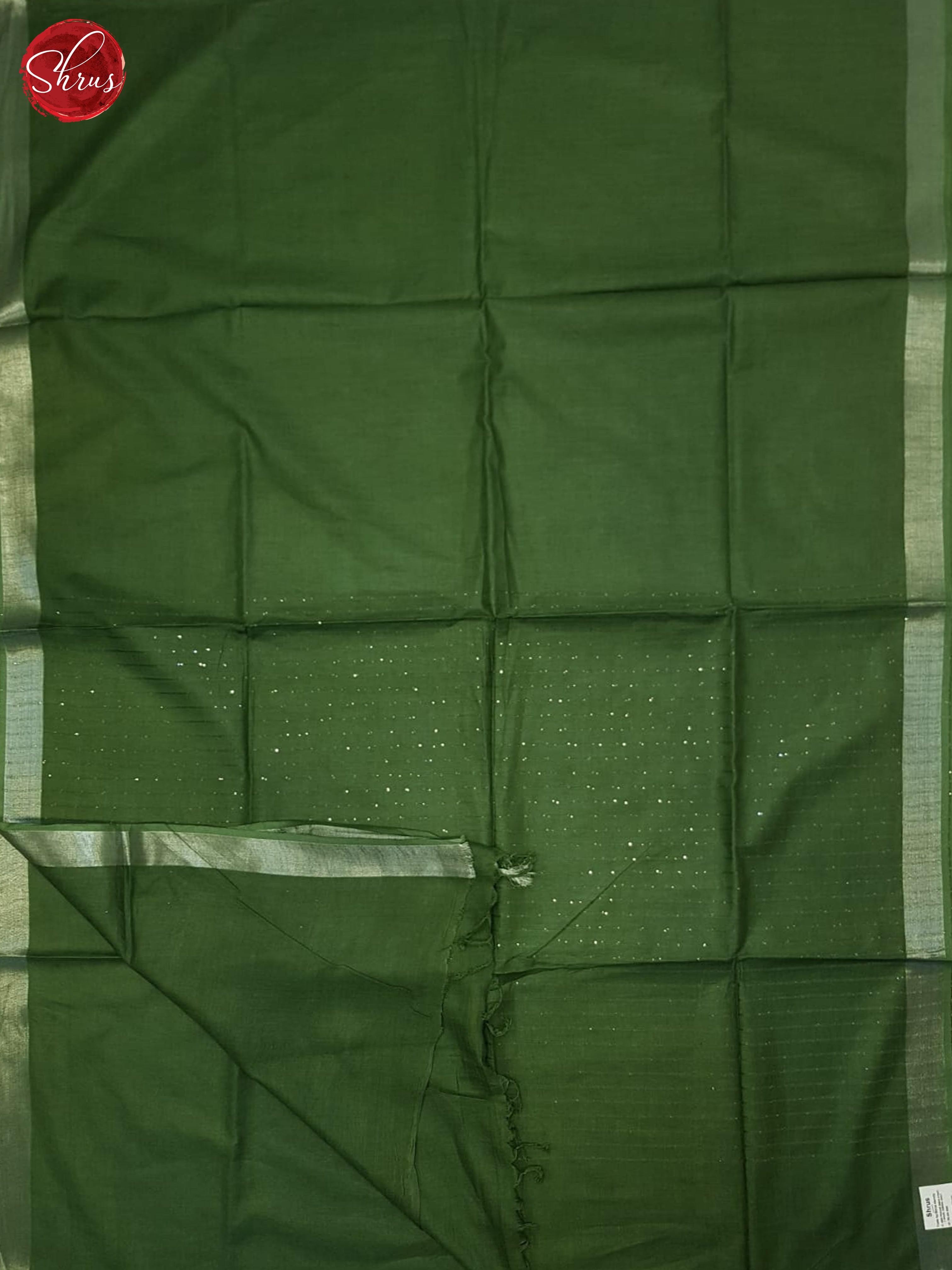 Green(single tone) - Linen Cotton Saree - Shop on ShrusEternity.com