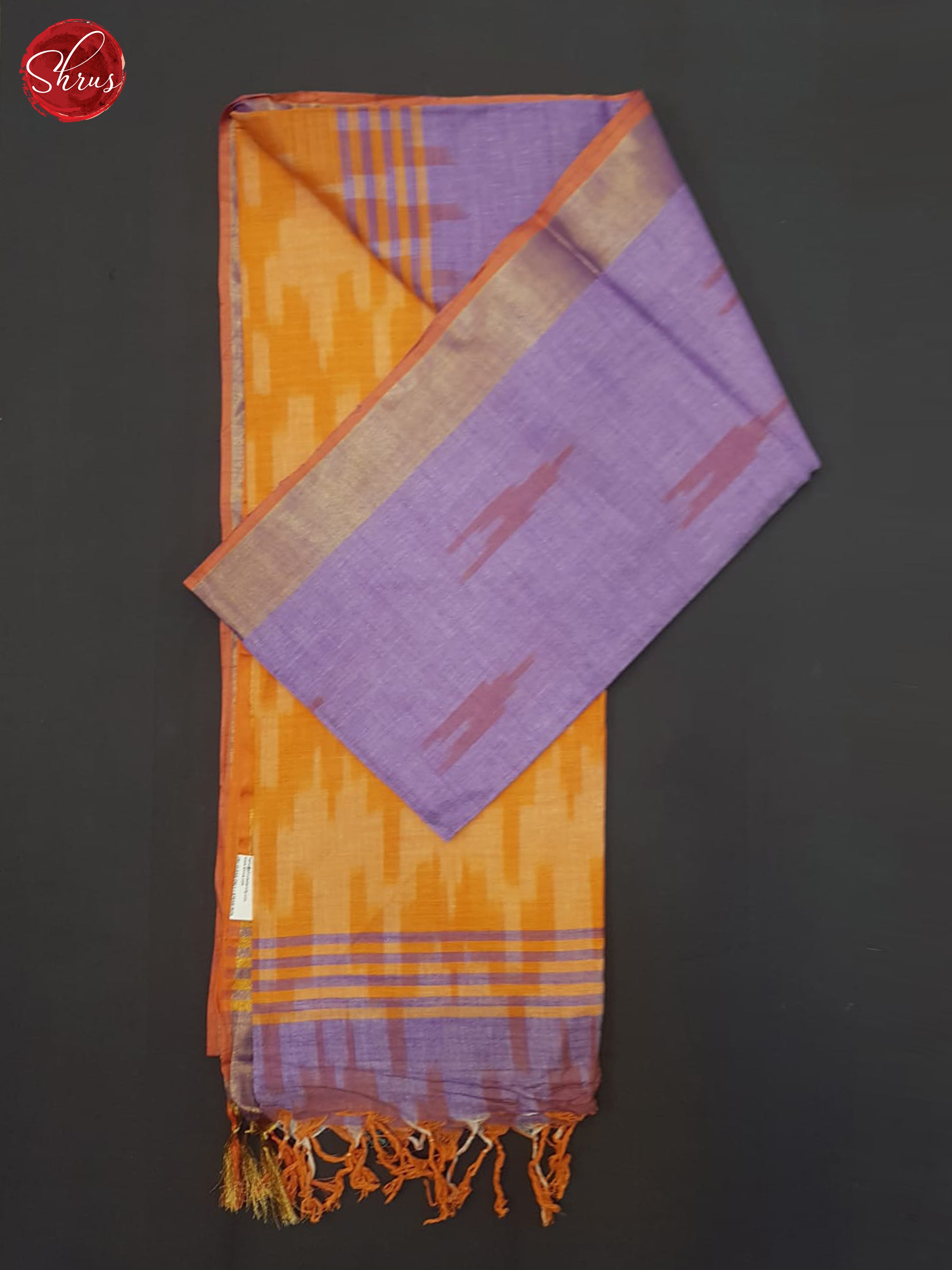 Lavender and Pale Orange - Semi Ikkat Saree - Shop on ShrusEternity.com