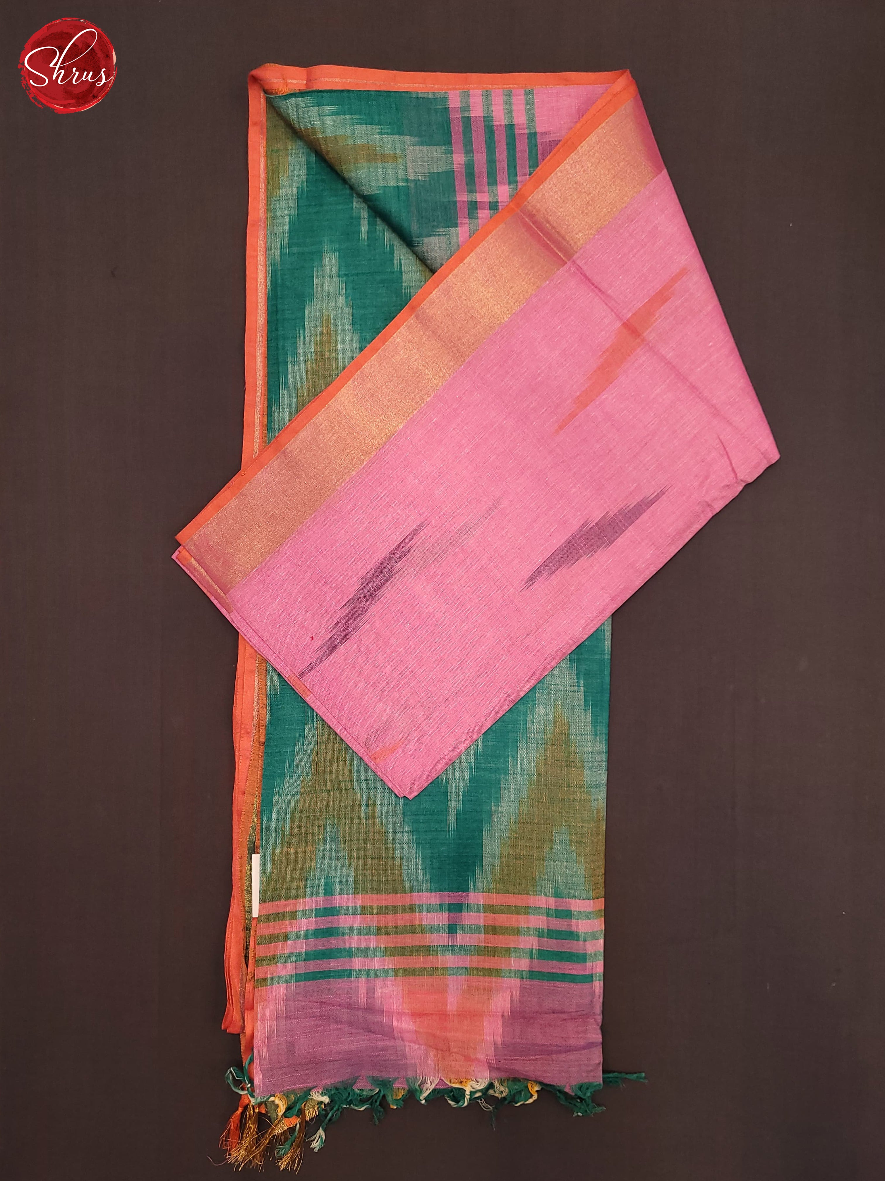 Pink and Green - Semi Ikkat Saree - Shop on ShrusEternity.com