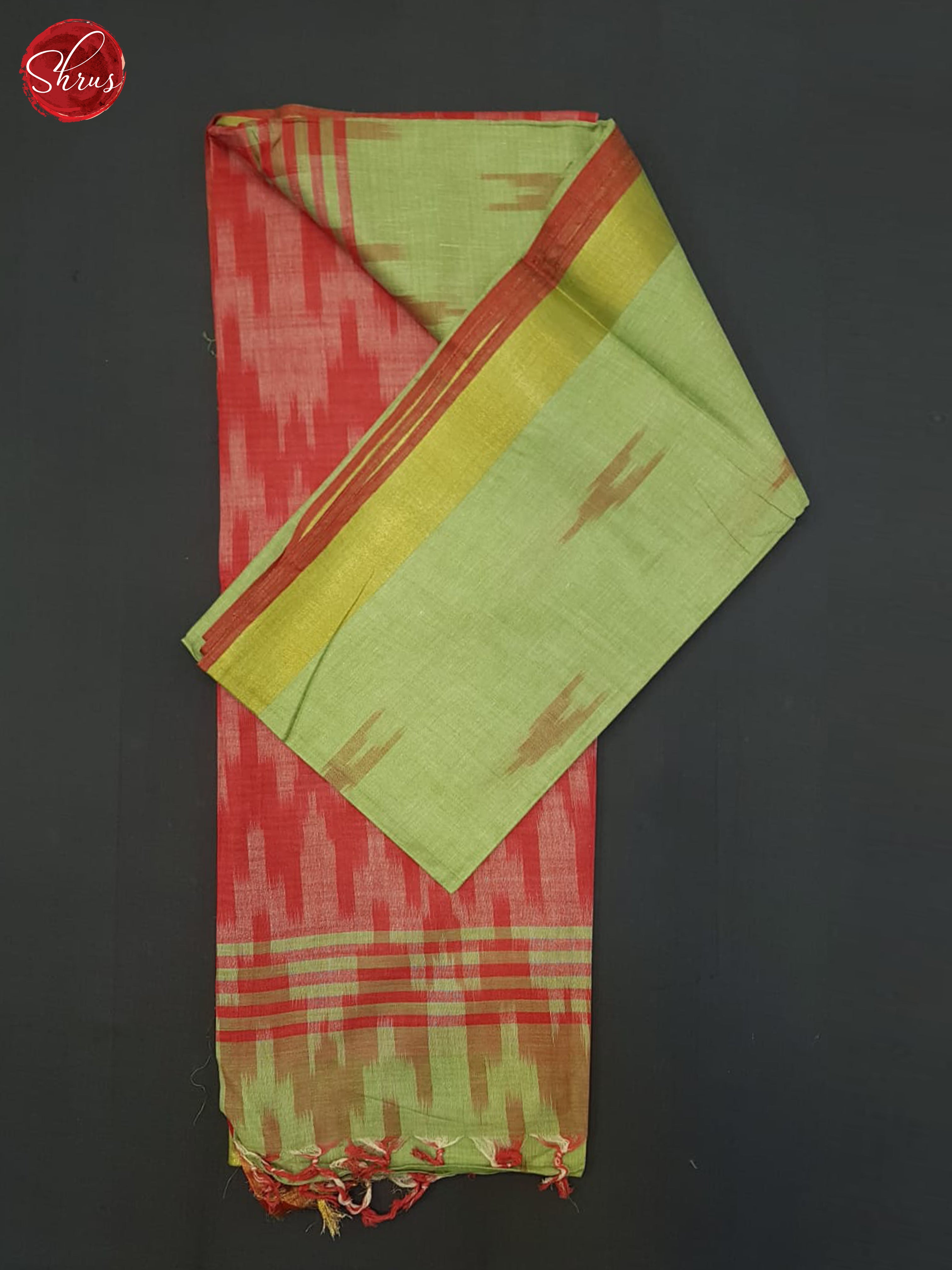 Green and Red -Semi Ikkat Saree - Shop on ShrusEternity.com