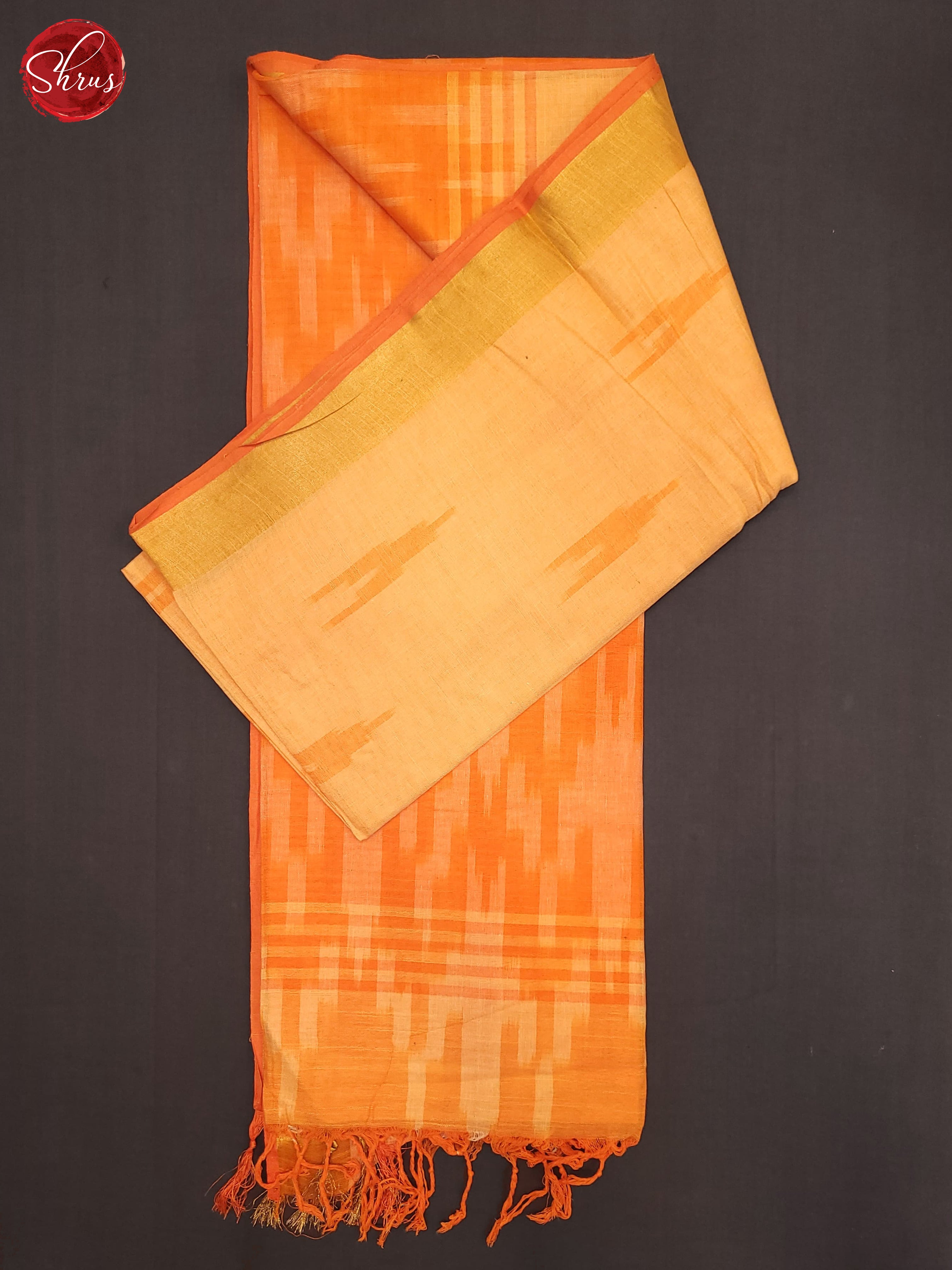 Light Orange- Semi Ikkat Saree - Shop on ShrusEternity.com