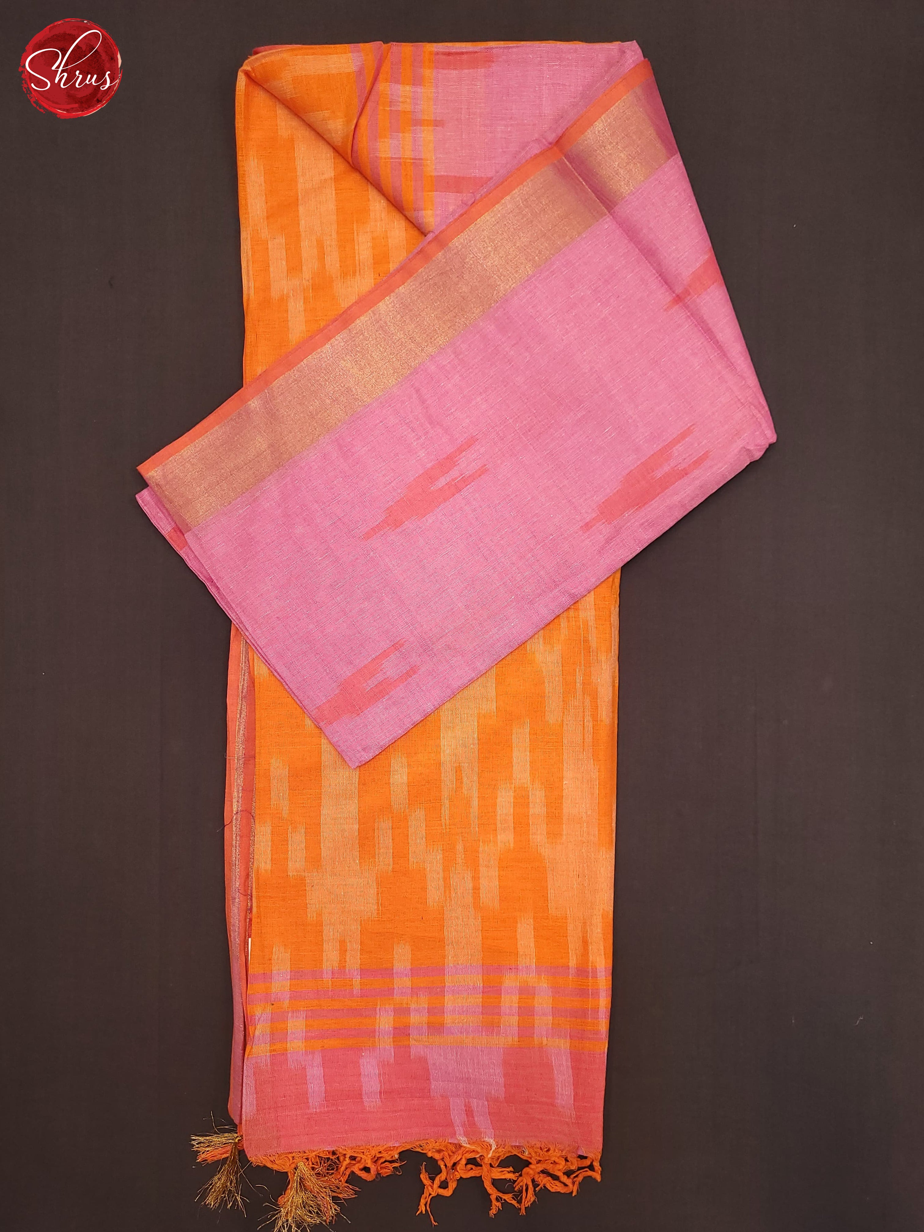 Pink And Orange- Semi Ikkat Saree - Shop on ShrusEternity.com