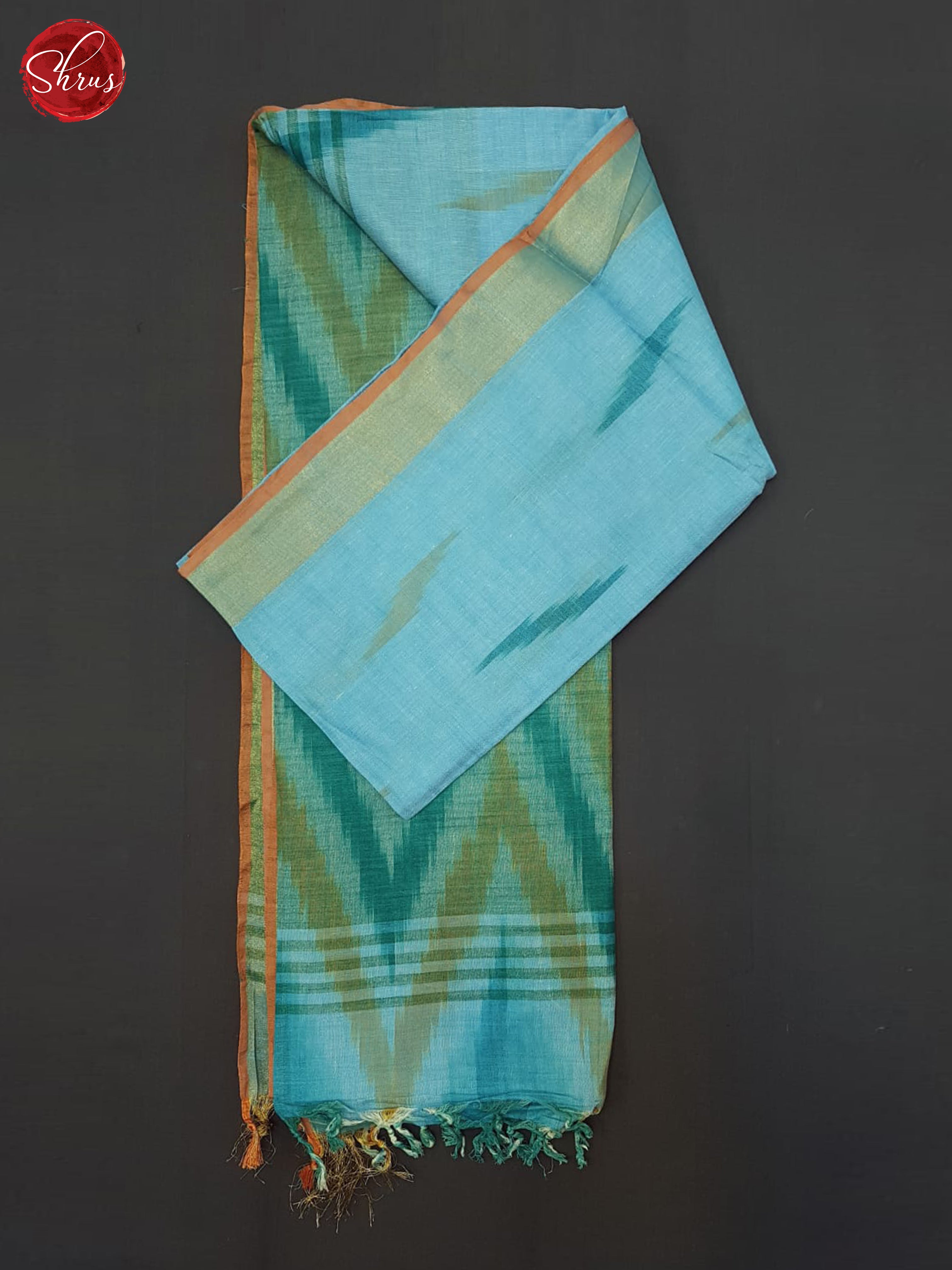 Blue and Green - Semi Ikkat Saree - Shop on ShrusEternity.com