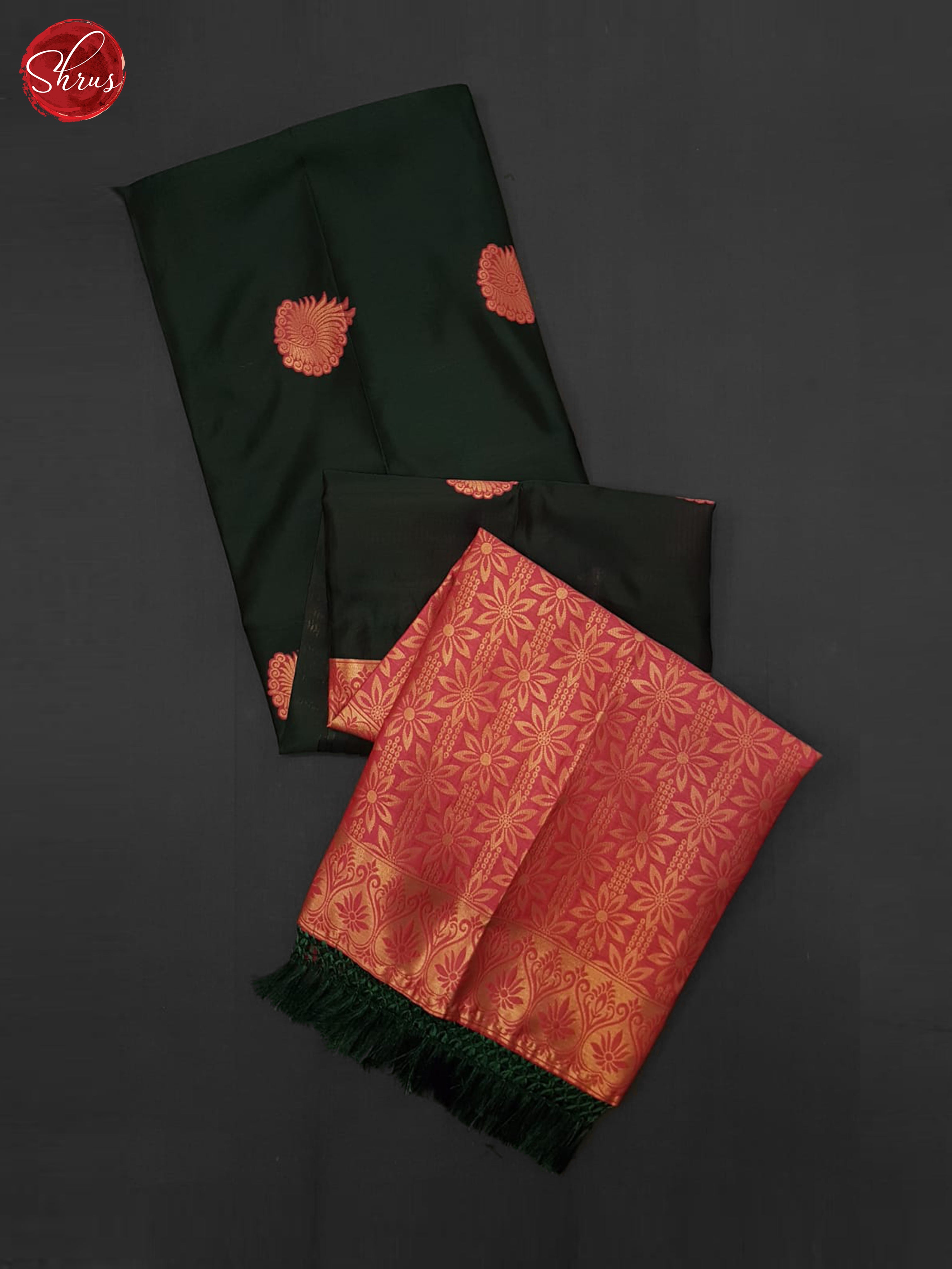 Green & Pink - Semi Softsilk Saree - Shop on ShrusEternity.com