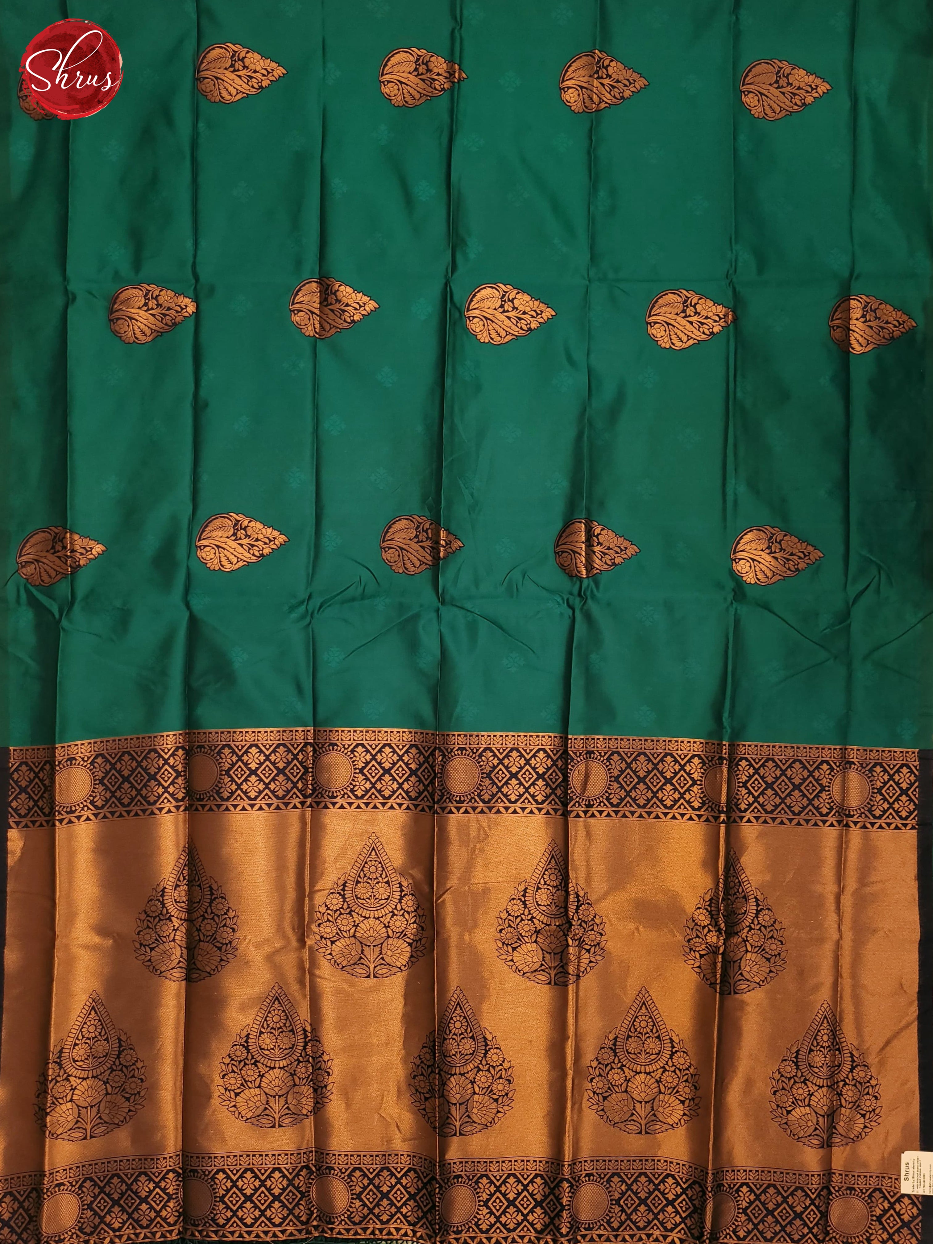 Green & Blue - Semi Soft Silk Saree - Shop on ShrusEternity.com