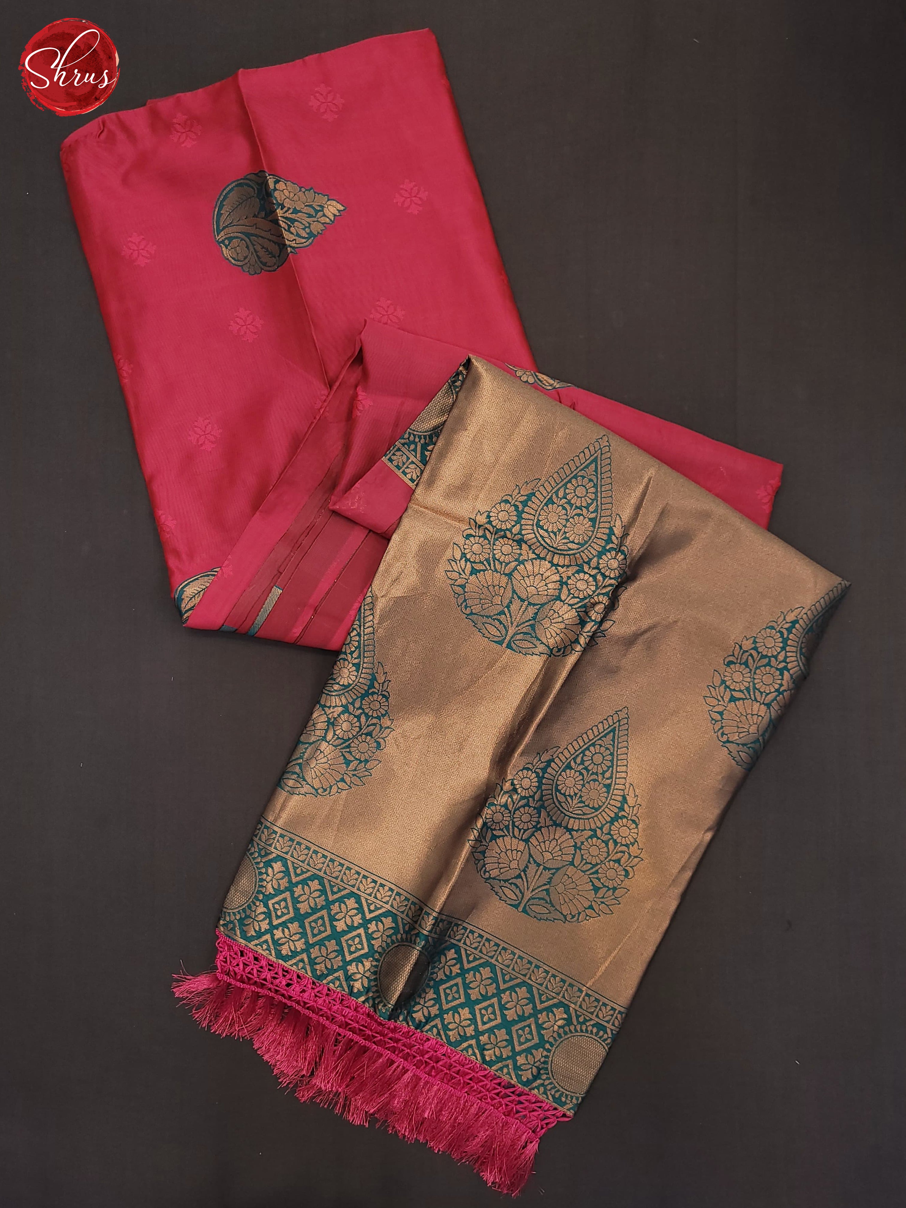 Pink & Green- Semi Soft Silk Saree - Shop on ShrusEternity.com