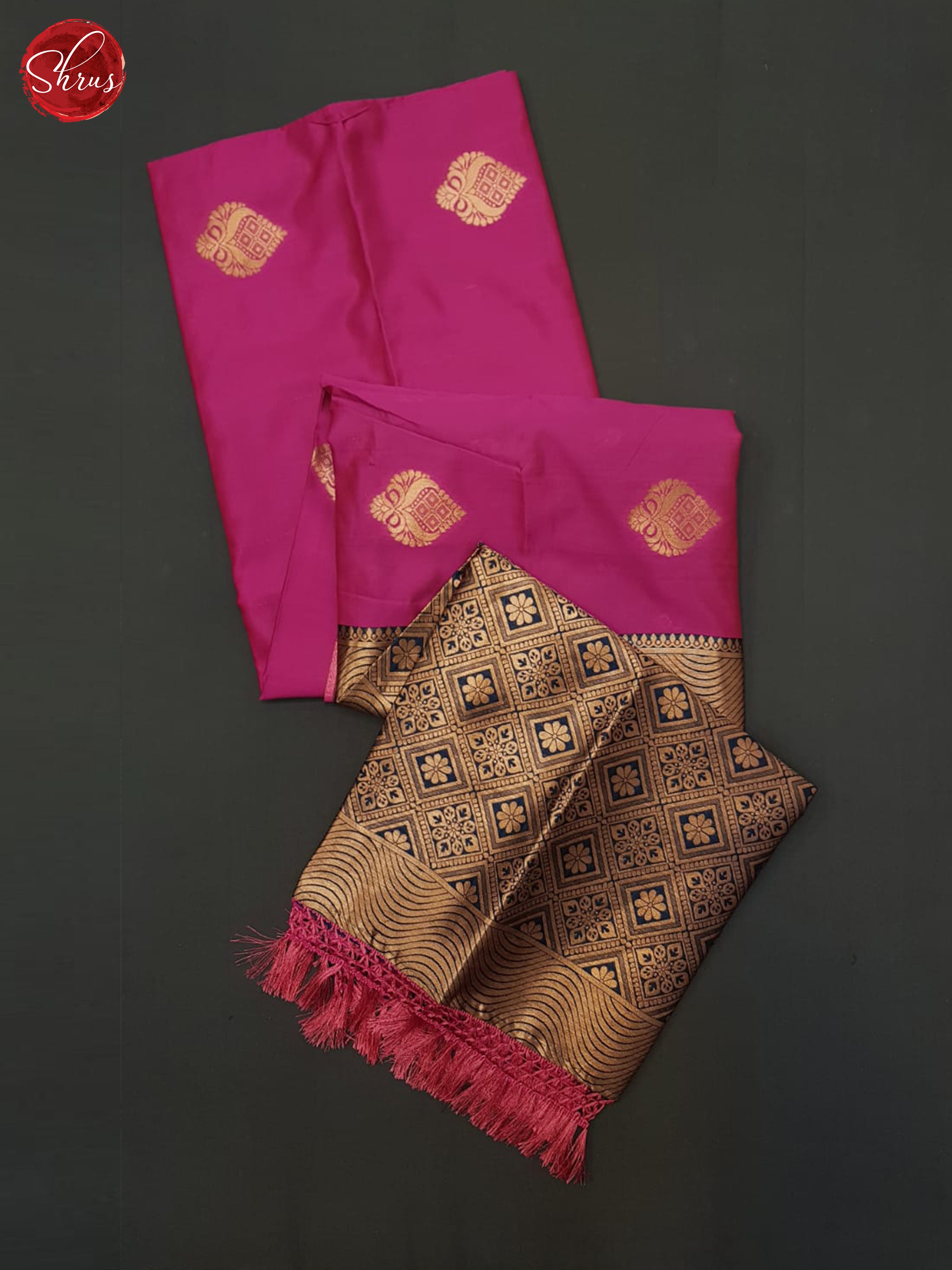 pink and blue- Semi Soft Silk Saree - Shop on ShrusEternity.com