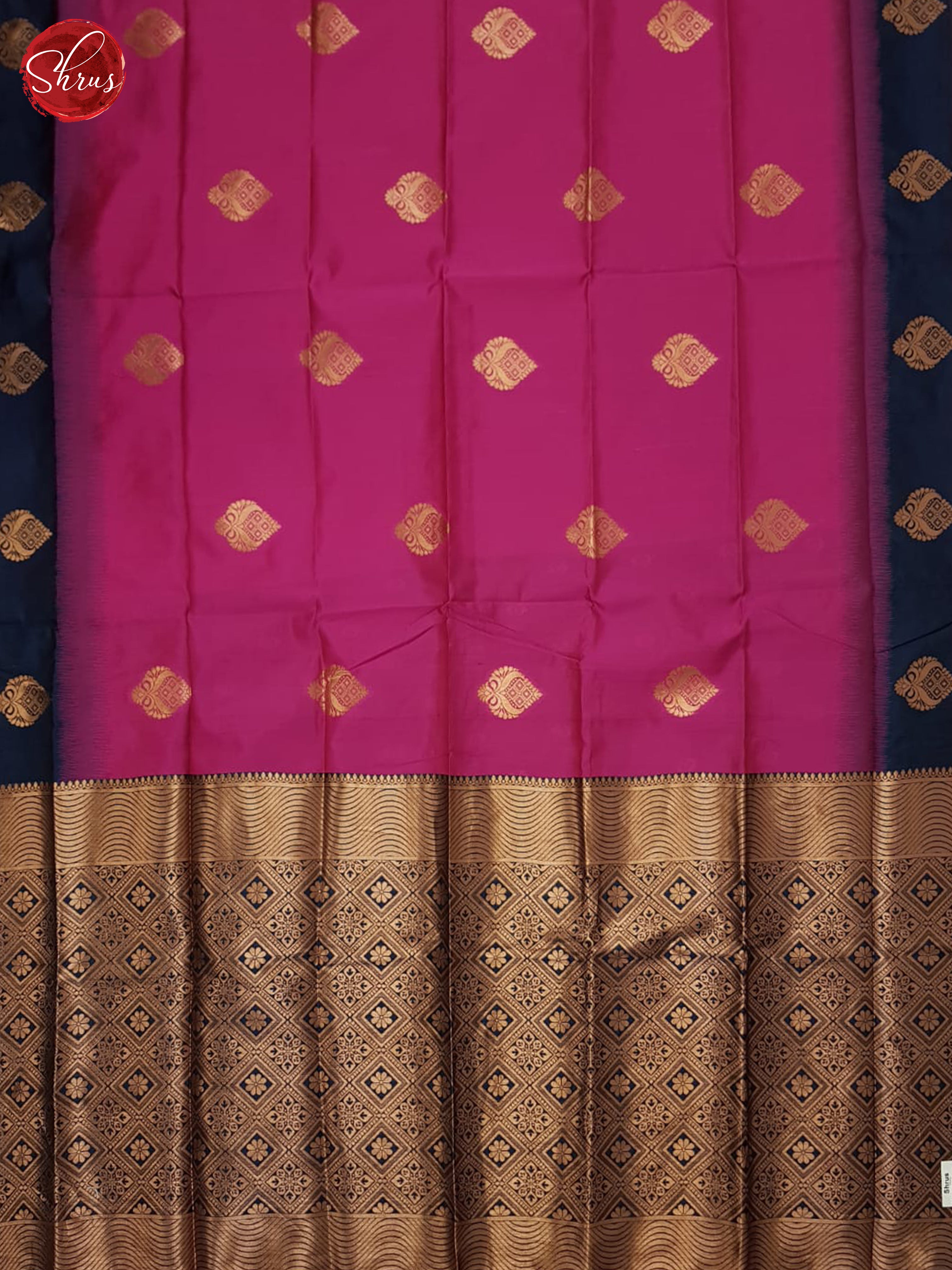 pink and blue- Semi Soft Silk Saree - Shop on ShrusEternity.com