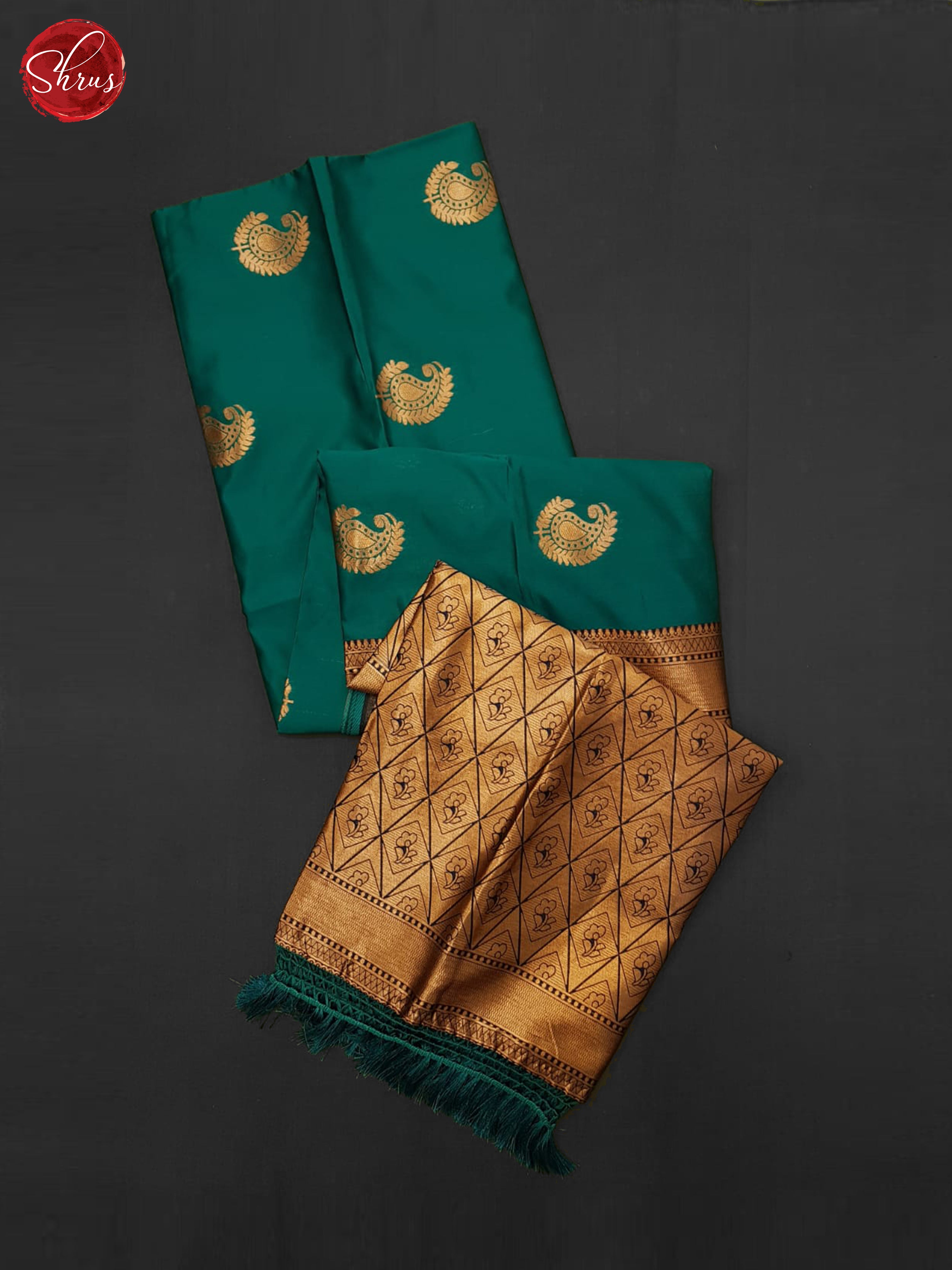 green and blue- Semi Soft Silk Saree - Shop on ShrusEternity.com