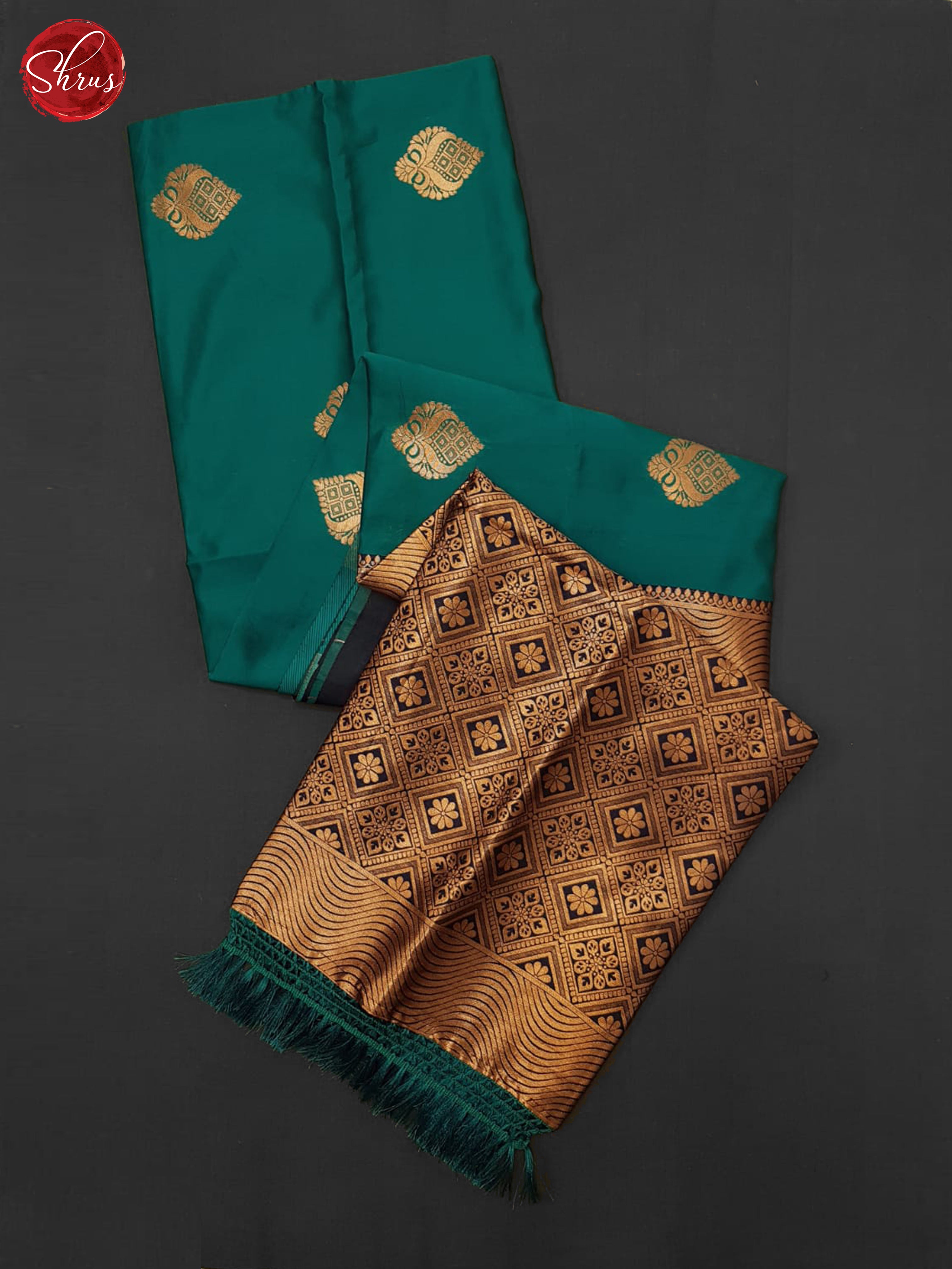 green and blue- Semi Soft Silk Saree - Shop on ShrusEternity.com