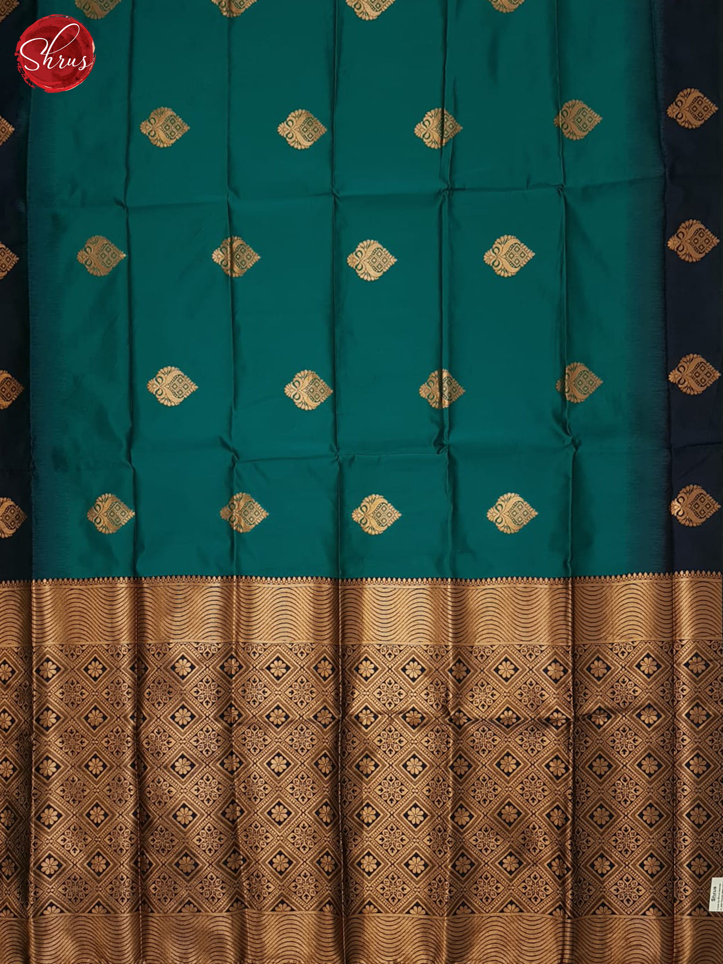 green and blue- Semi Soft Silk Saree - Shop on ShrusEternity.com