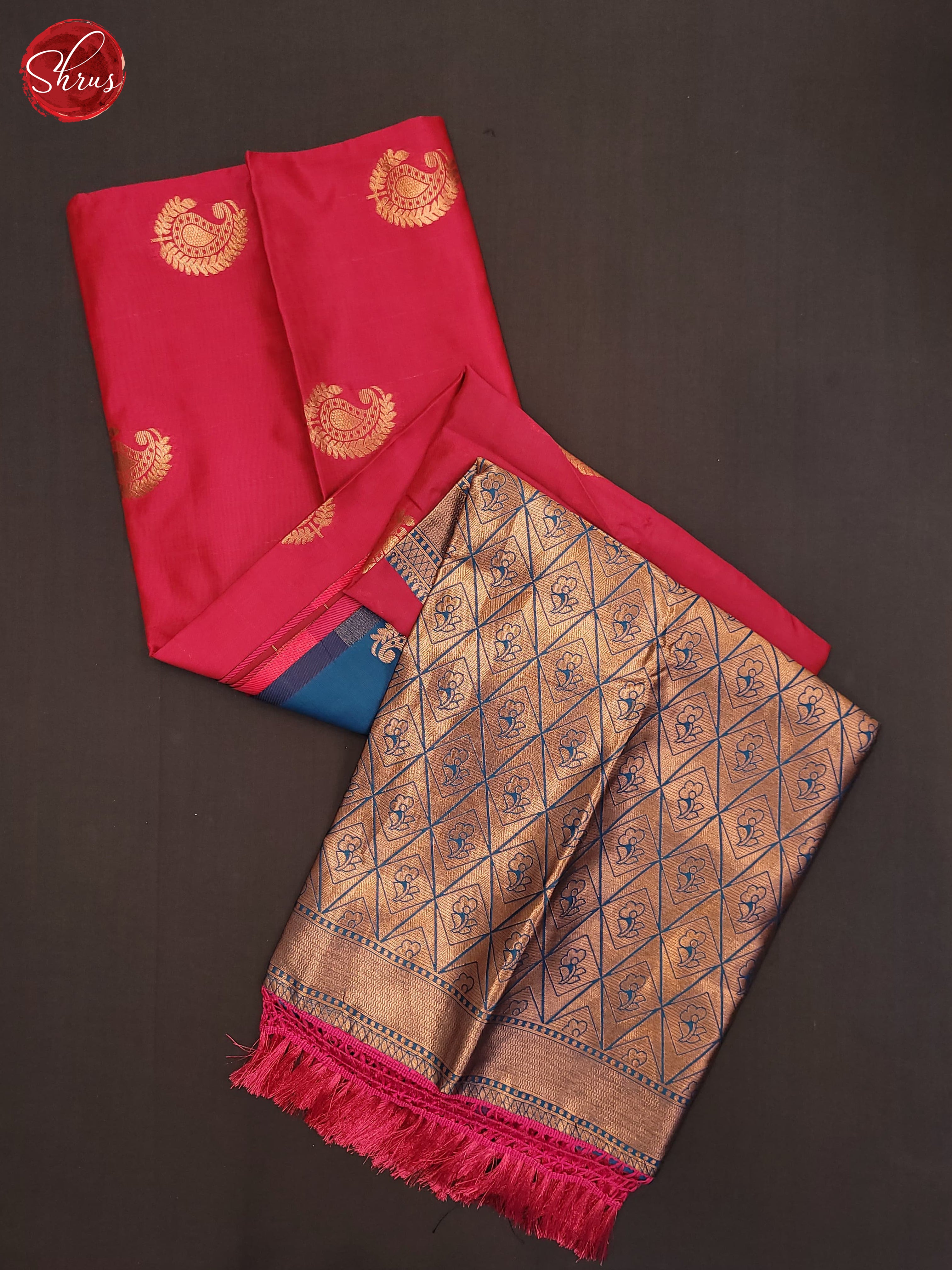 Pink & Blue - Semi Soft Silk Saree - Shop on ShrusEternity.com