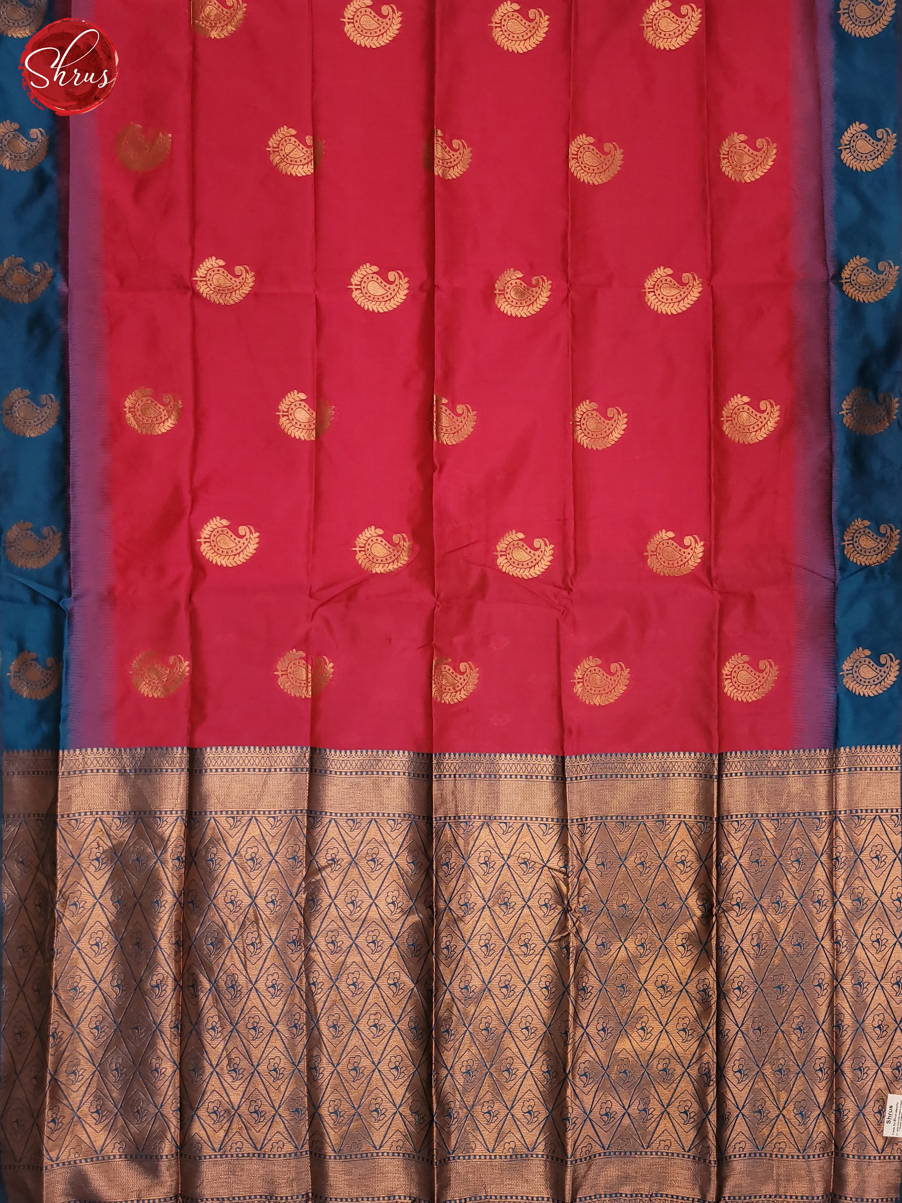 Pink & Blue - Semi Soft Silk Saree - Shop on ShrusEternity.com