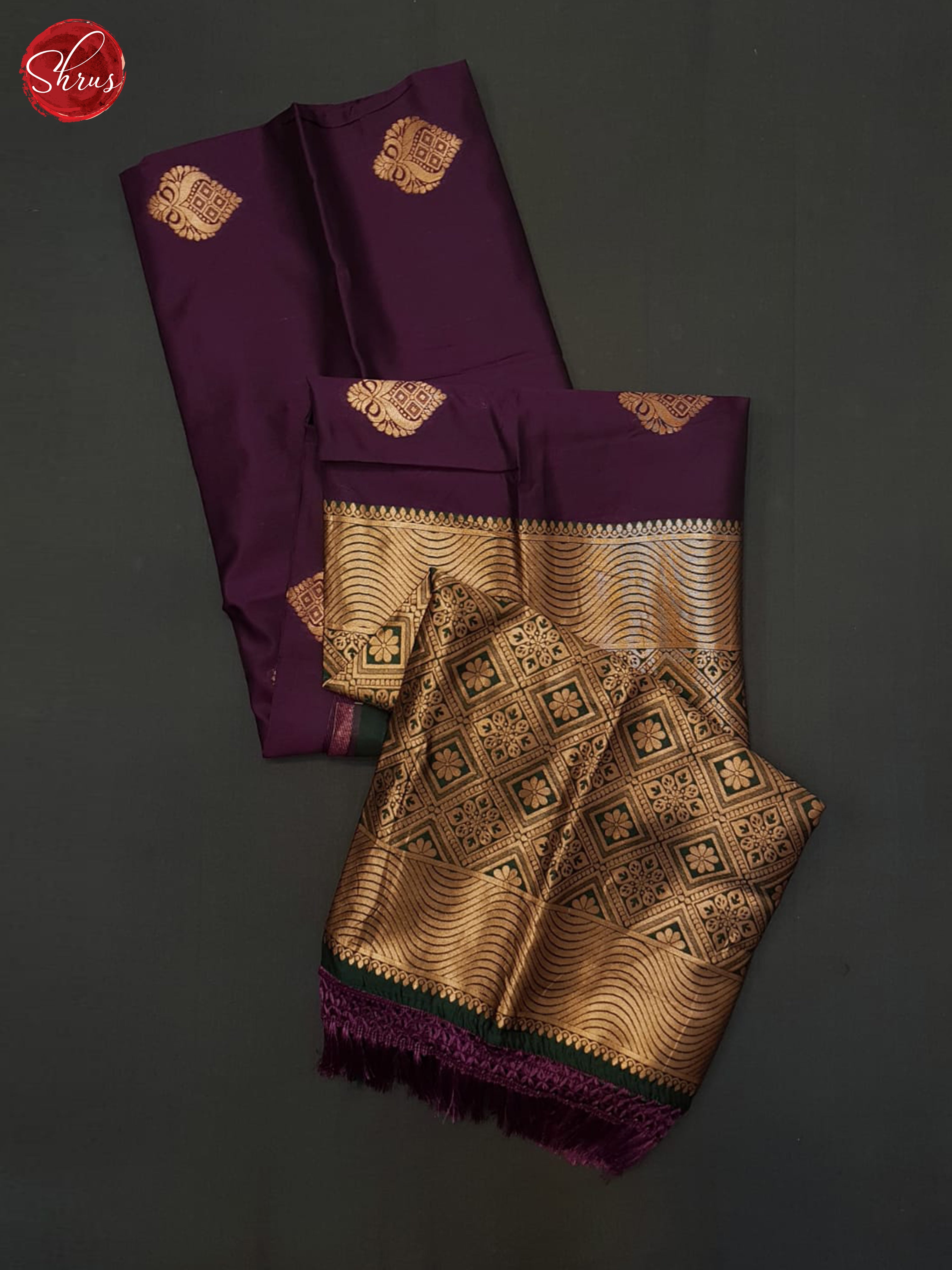 deep wine and green- Semi Soft Silk Saree - Shop on ShrusEternity.com