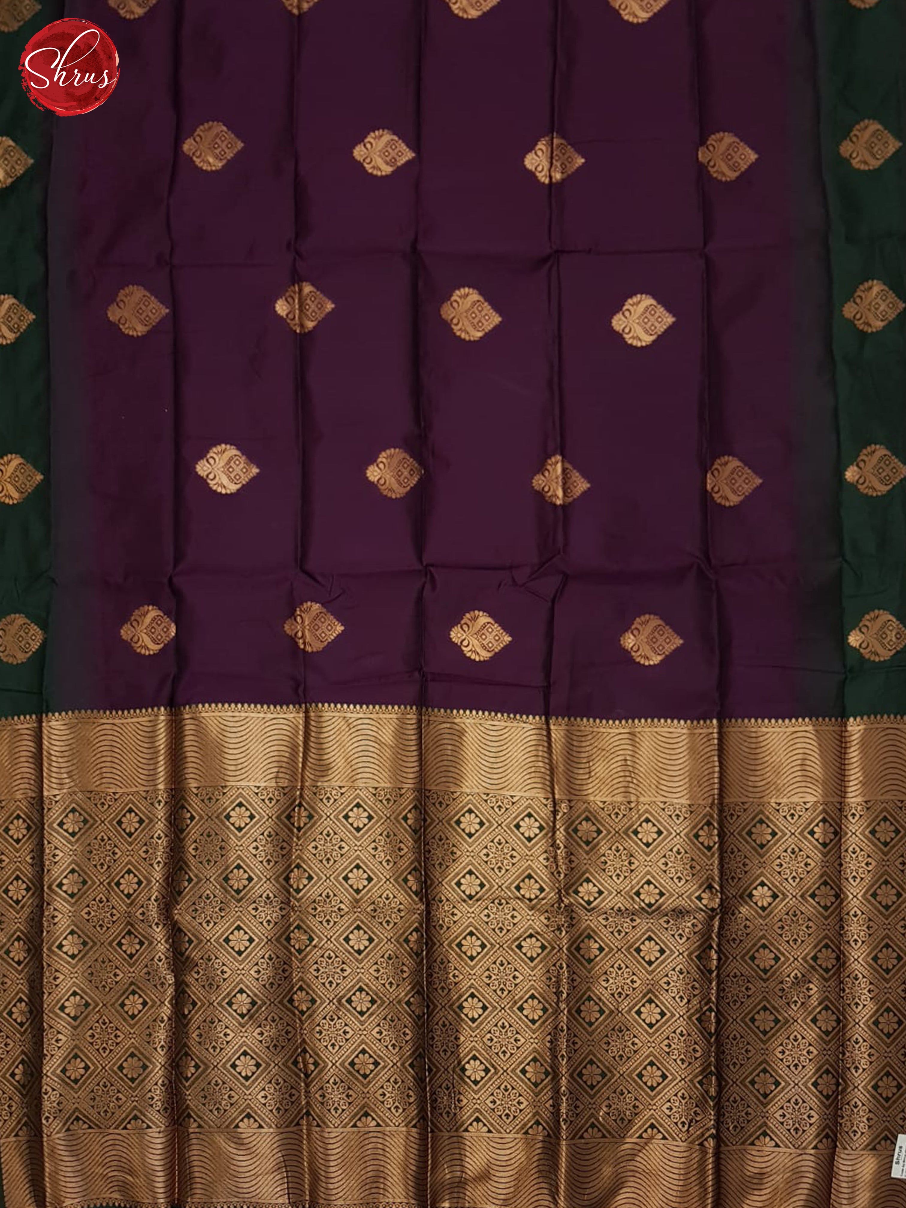 deep wine and green- Semi Soft Silk Saree - Shop on ShrusEternity.com