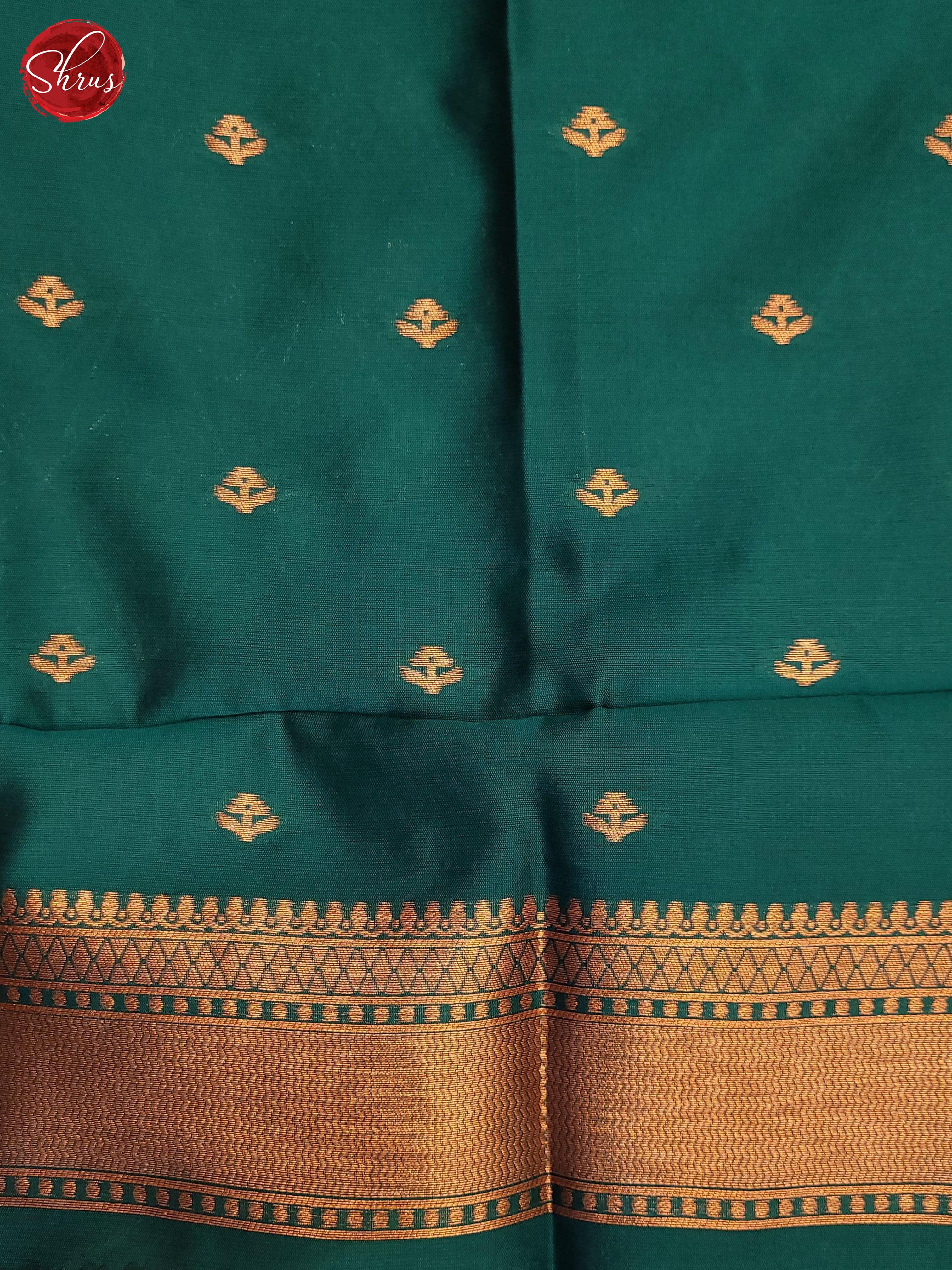 Navy Blue & Green - Semi Soft Silk Saree - Shop on ShrusEternity.com