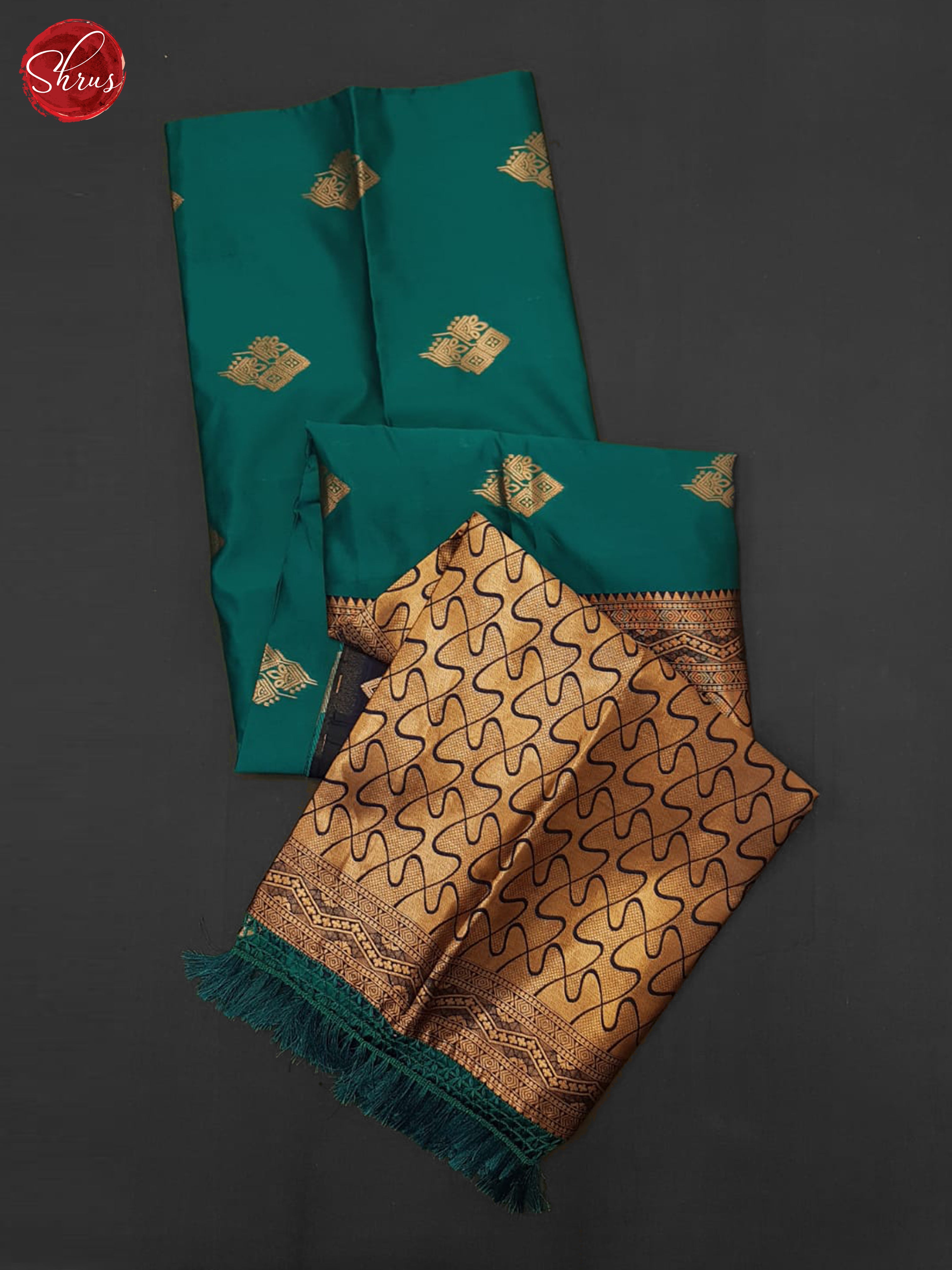 green and blue- Semi Soft silk saree - Shop on ShrusEternity.com