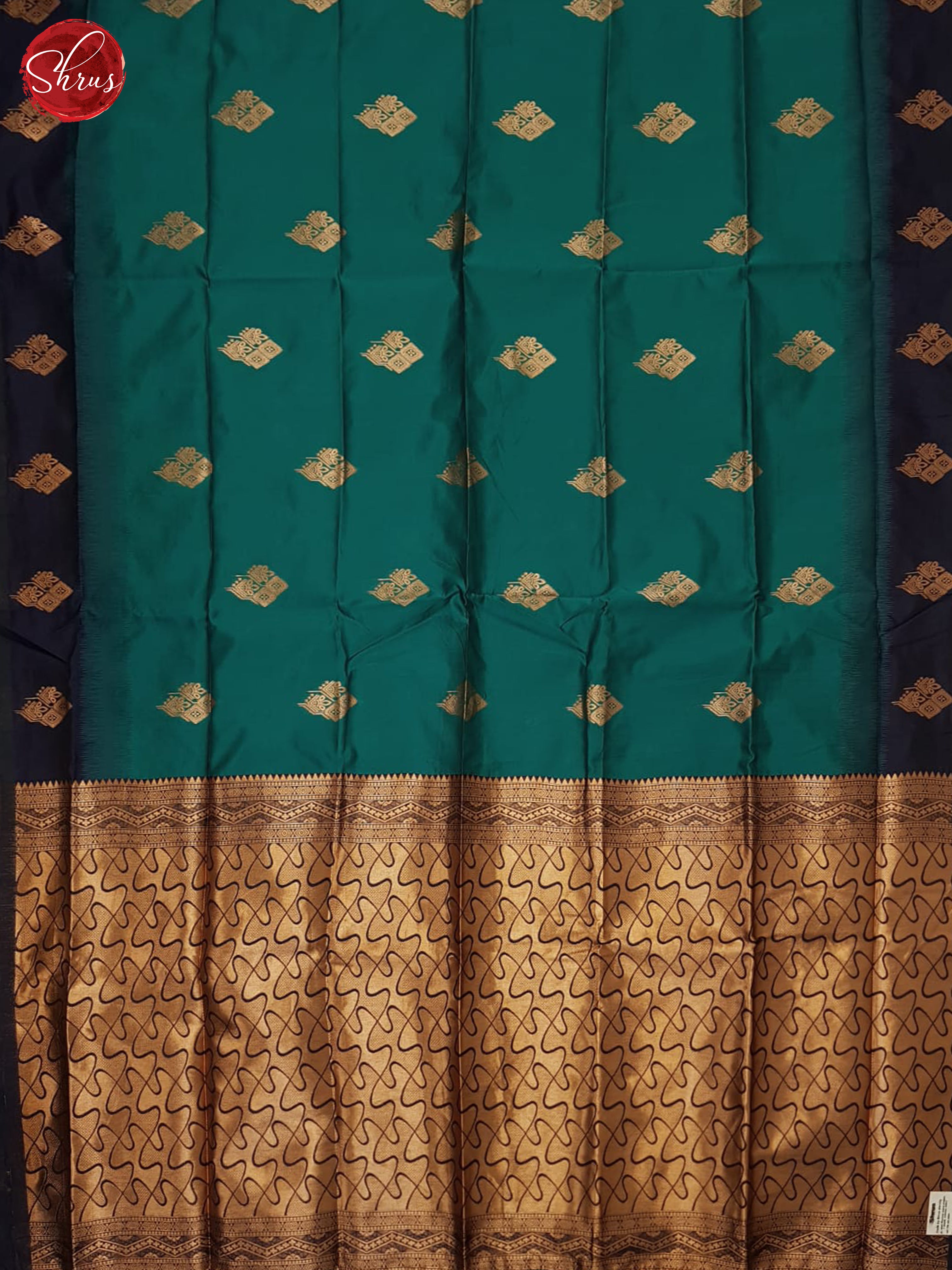 green and blue- Semi Soft silk saree - Shop on ShrusEternity.com