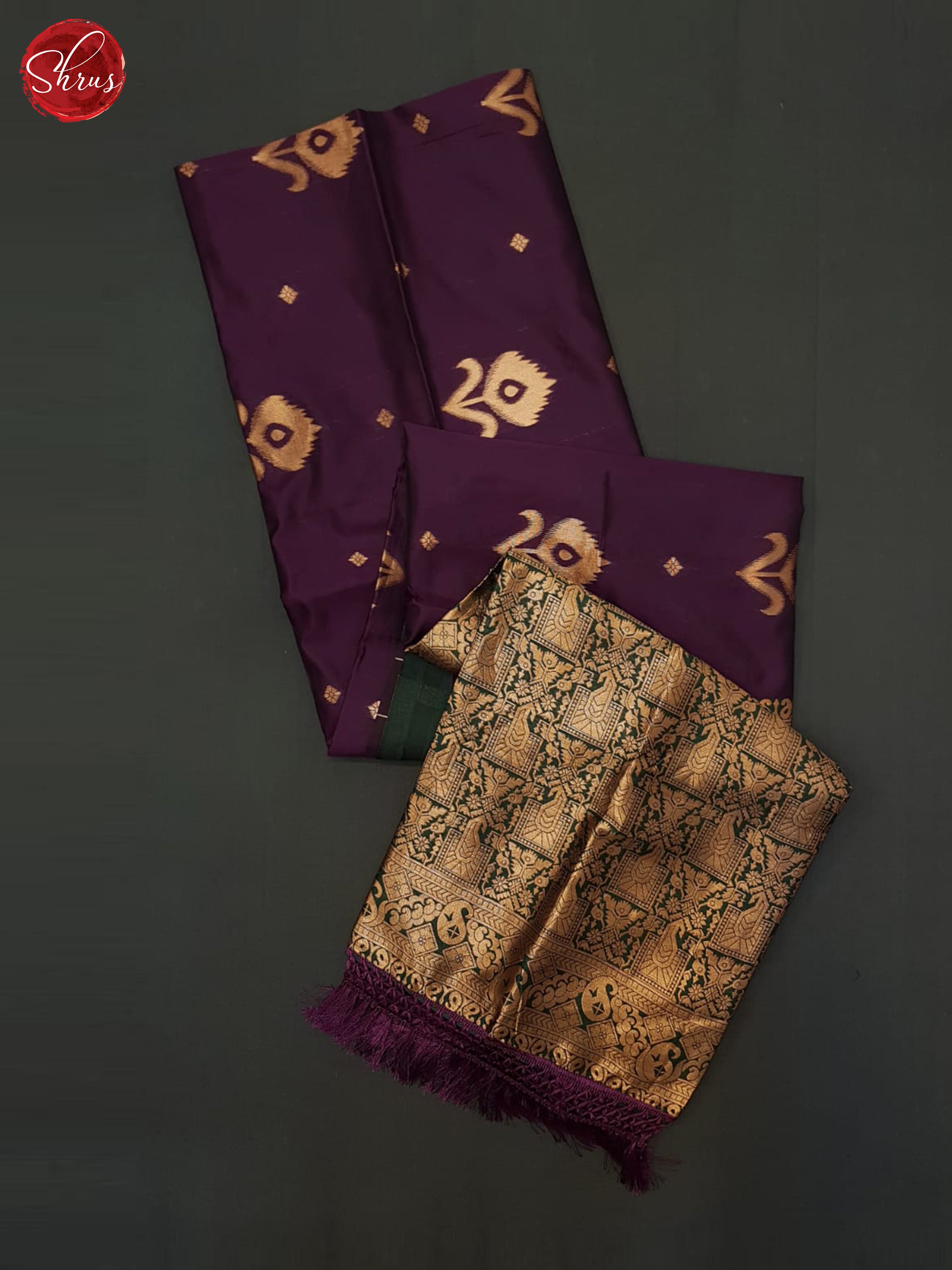 wine and green- Semi Soft Silk Saree - Shop on ShrusEternity.com